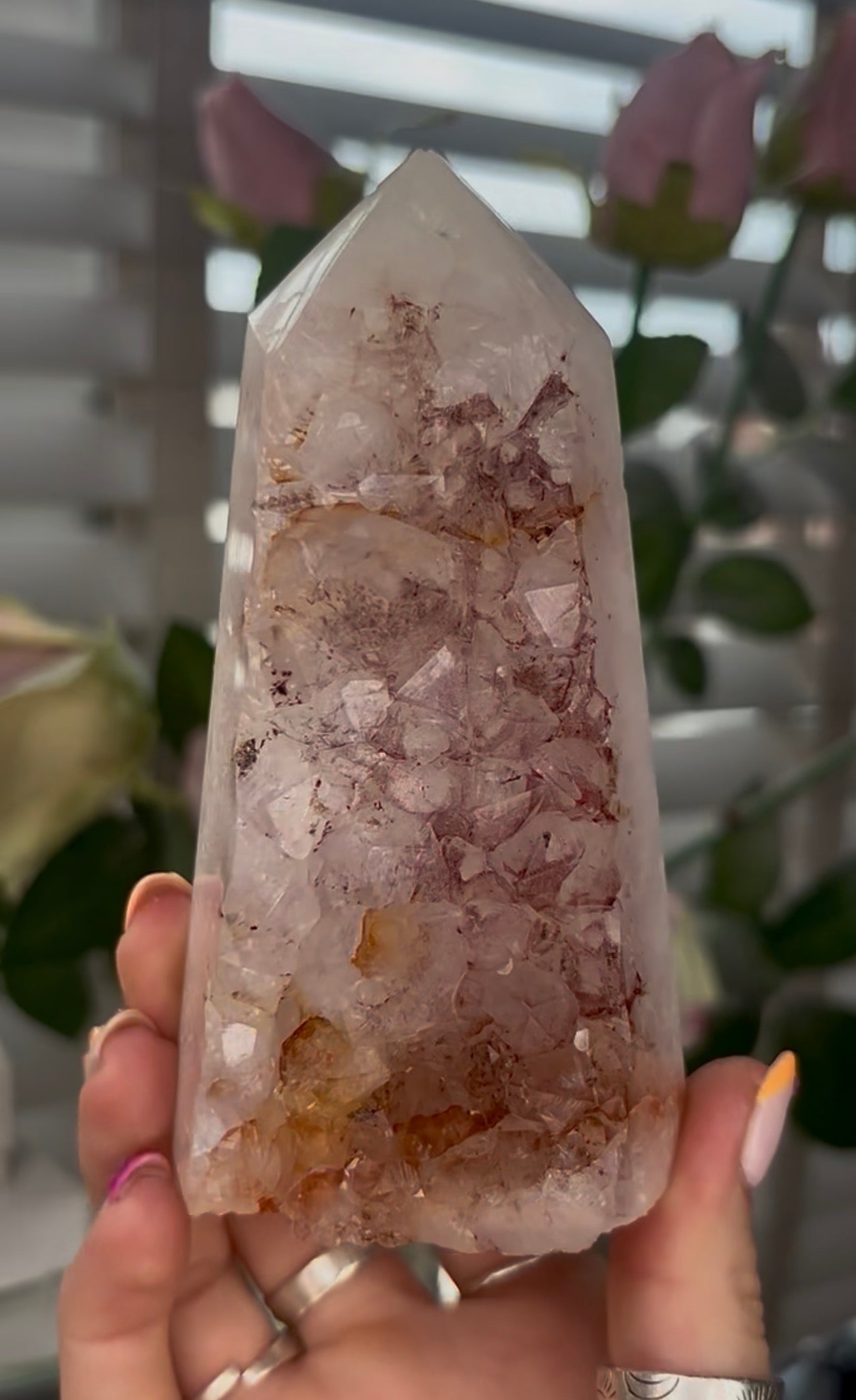 Beautiful, Pink amethyst tower