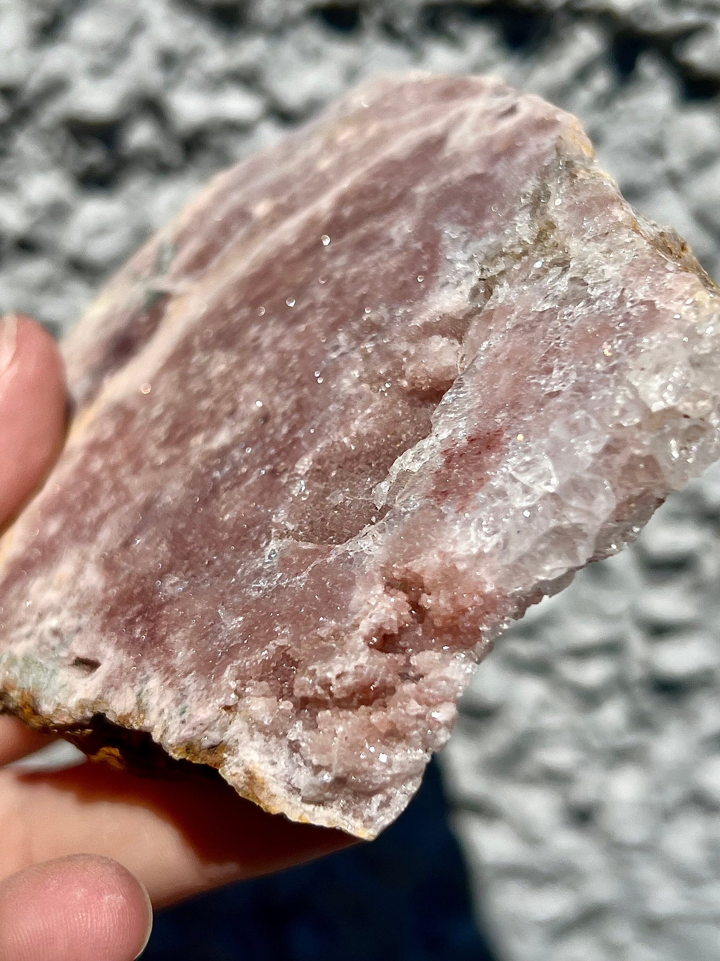 pink amethyst slab