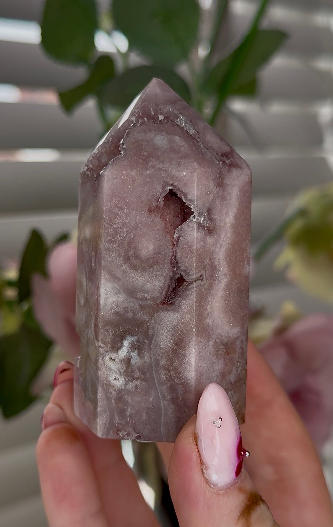 High quality Pink amethyst tower 8.5(h) 4.5(w)