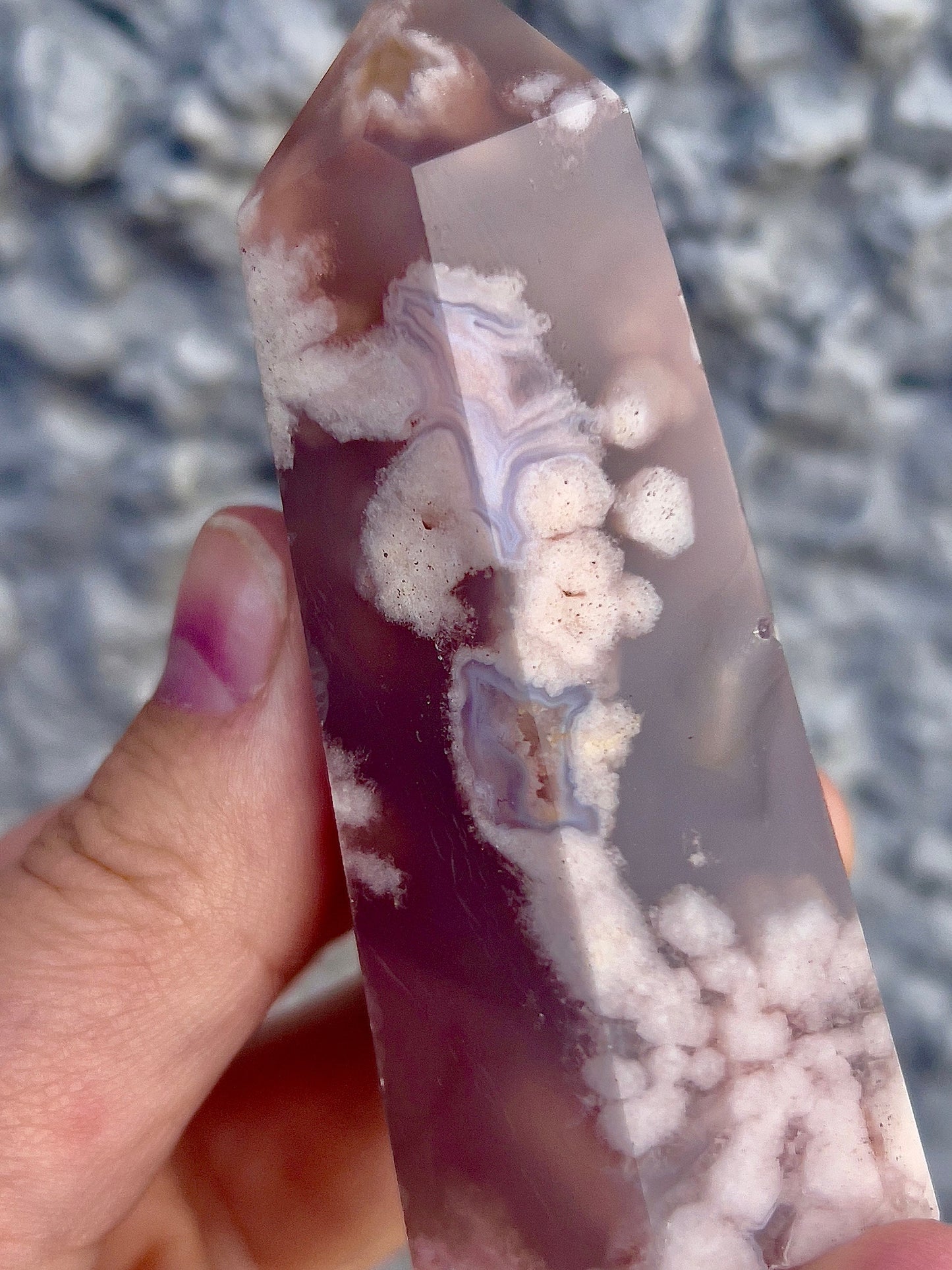 Chonky flower agate tower