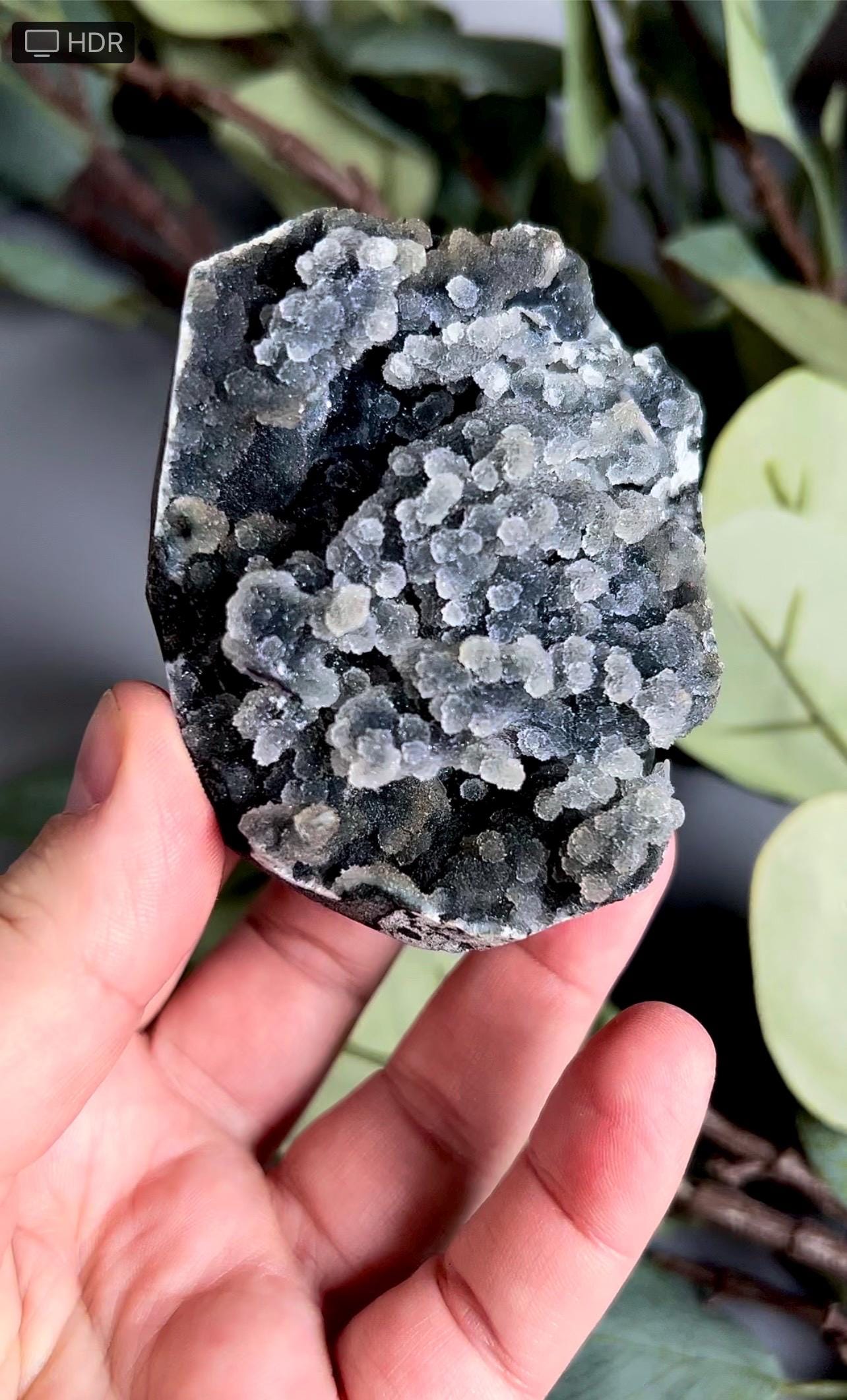 Black, bubble chalcedony, apophyllite