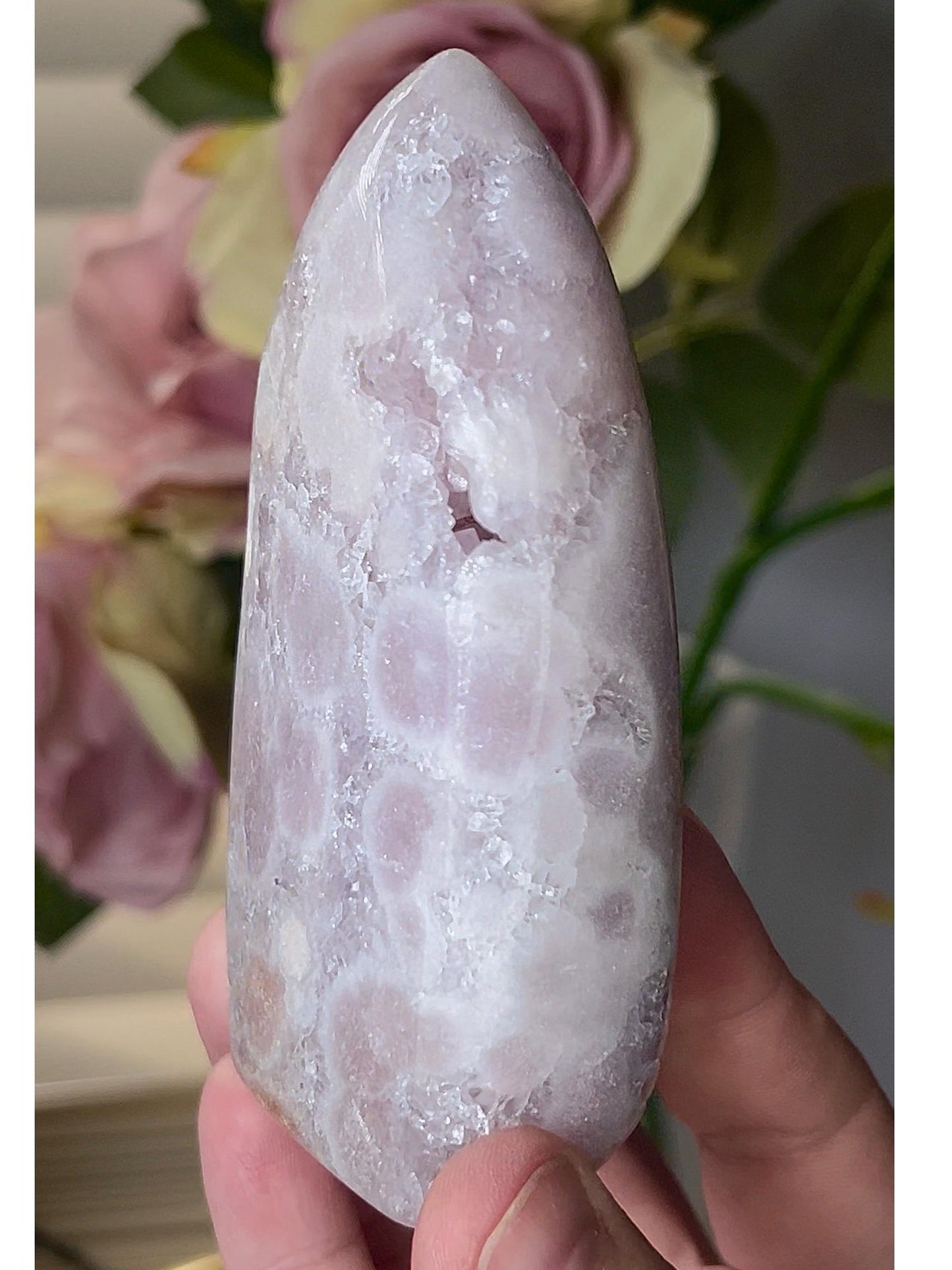 High grade, pink amethyst flame