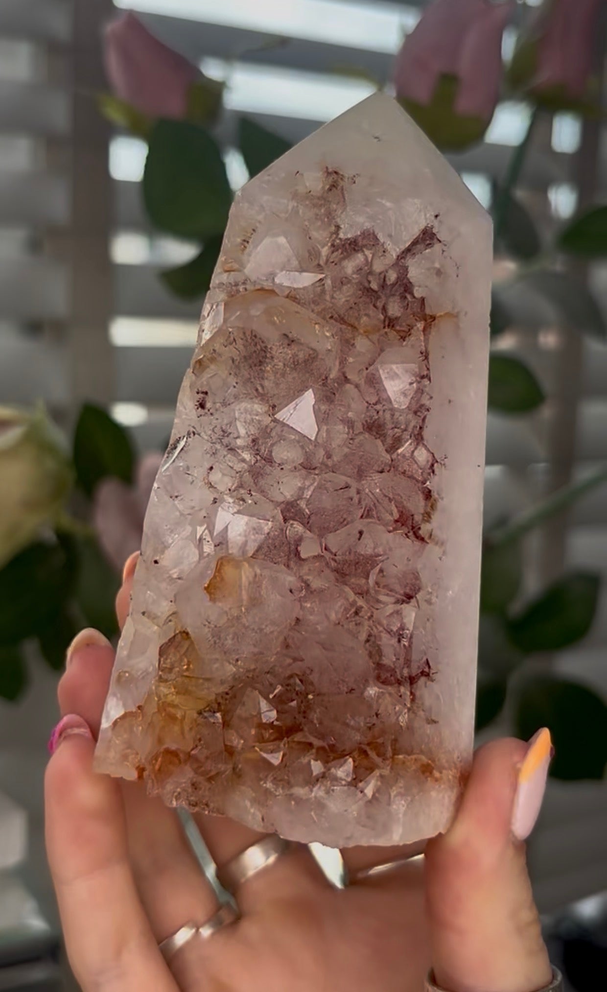 Beautiful, Pink amethyst tower