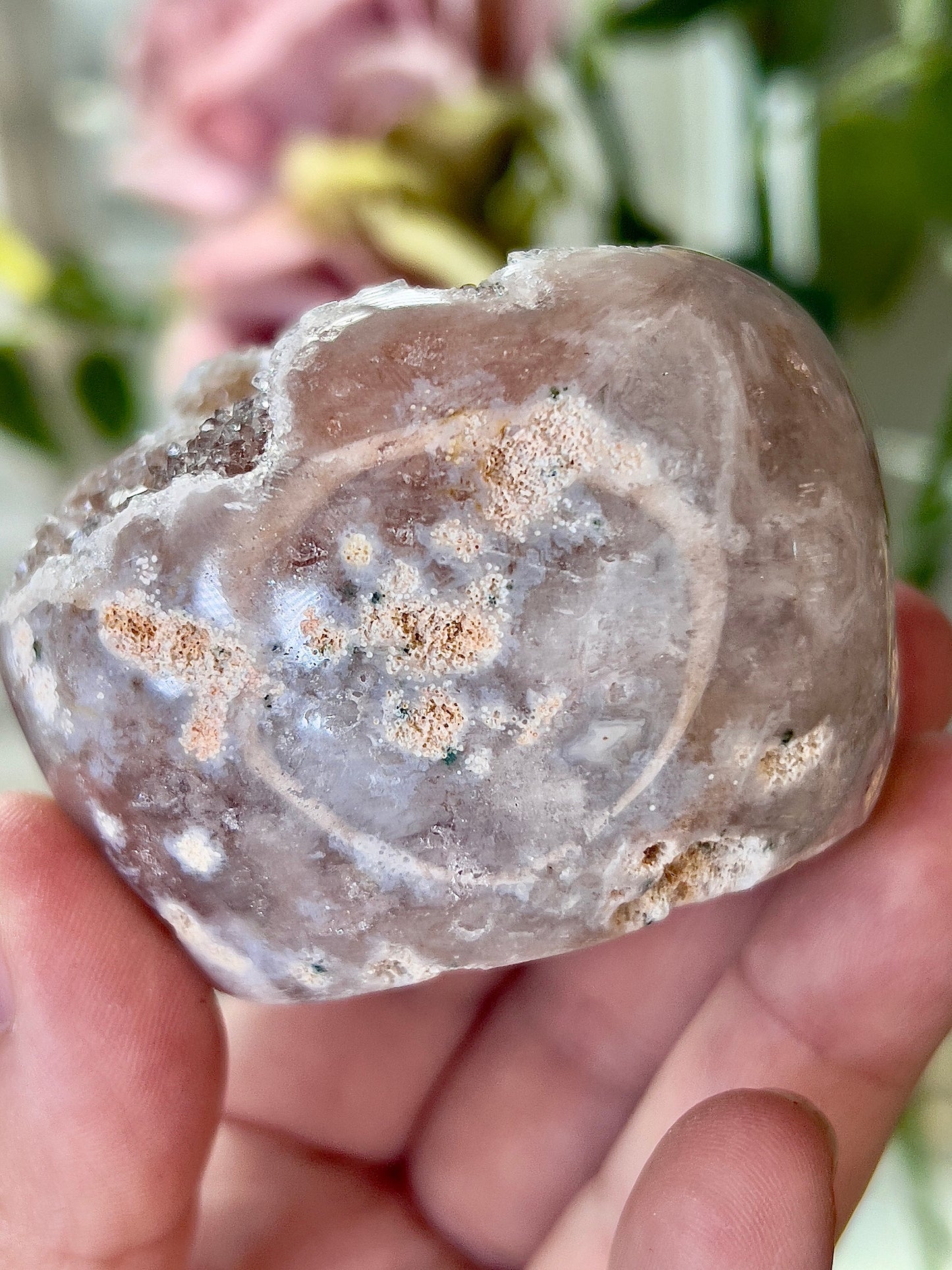 high quality, druzy, pink amethyst Freeform