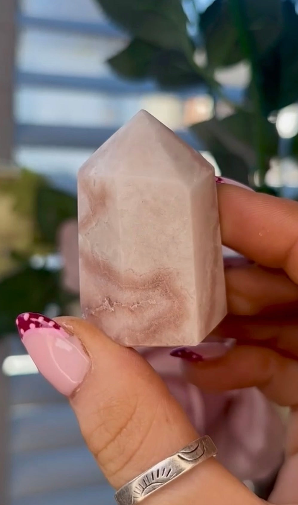 Mini Druzy Pink amethyst tower