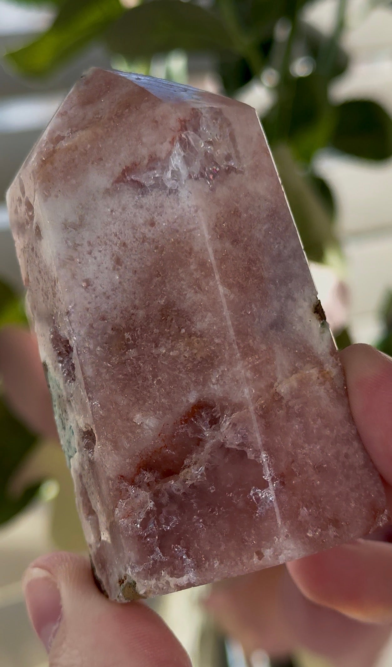 Small Pink amethyst tower