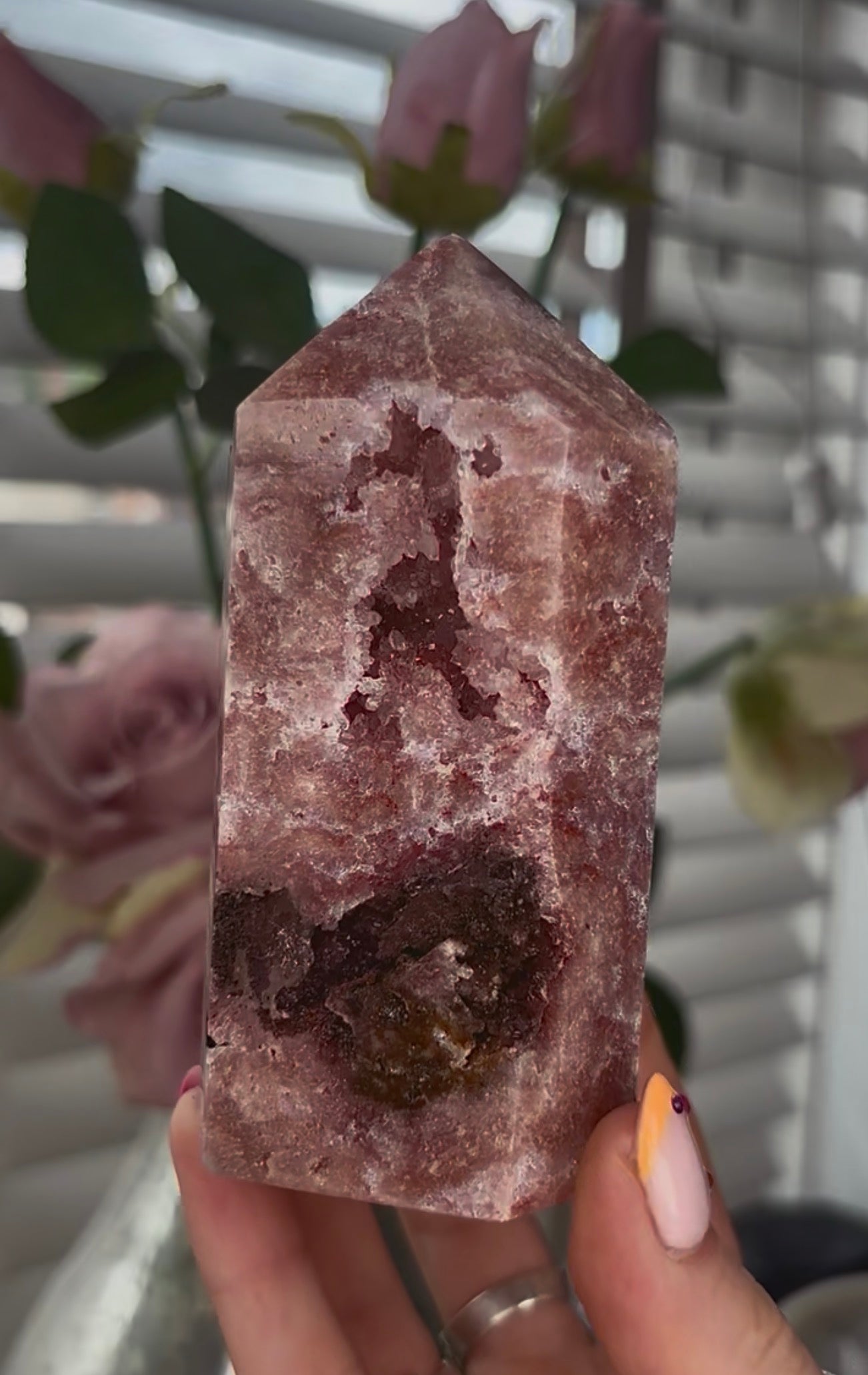 Beautiful, Pink amethyst tower