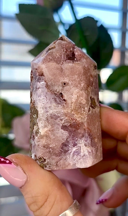 Small Pink amethyst tower