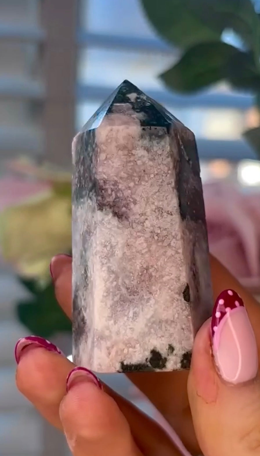 Small Pink amethyst tower