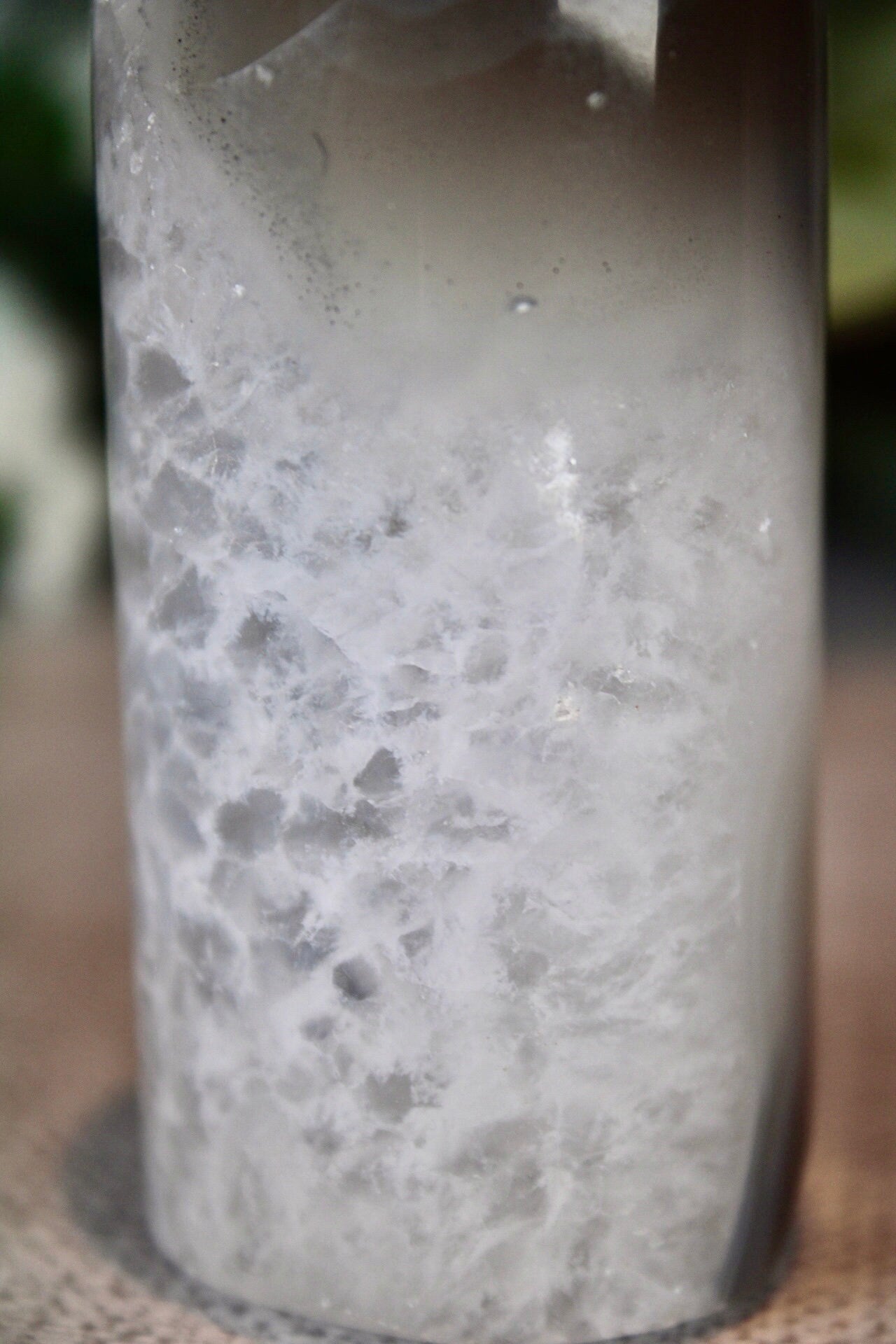 Circular, quartz agate tower