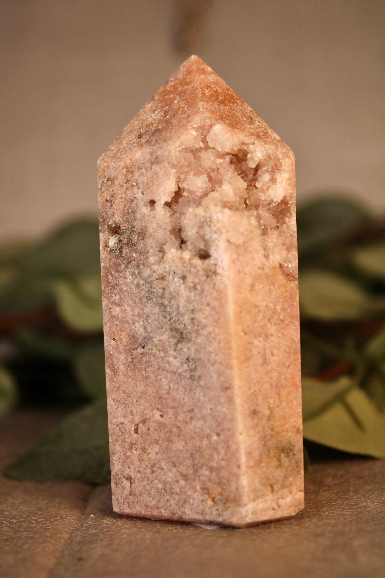 Pink amethyst tower from brazil 230g 9.5cm high