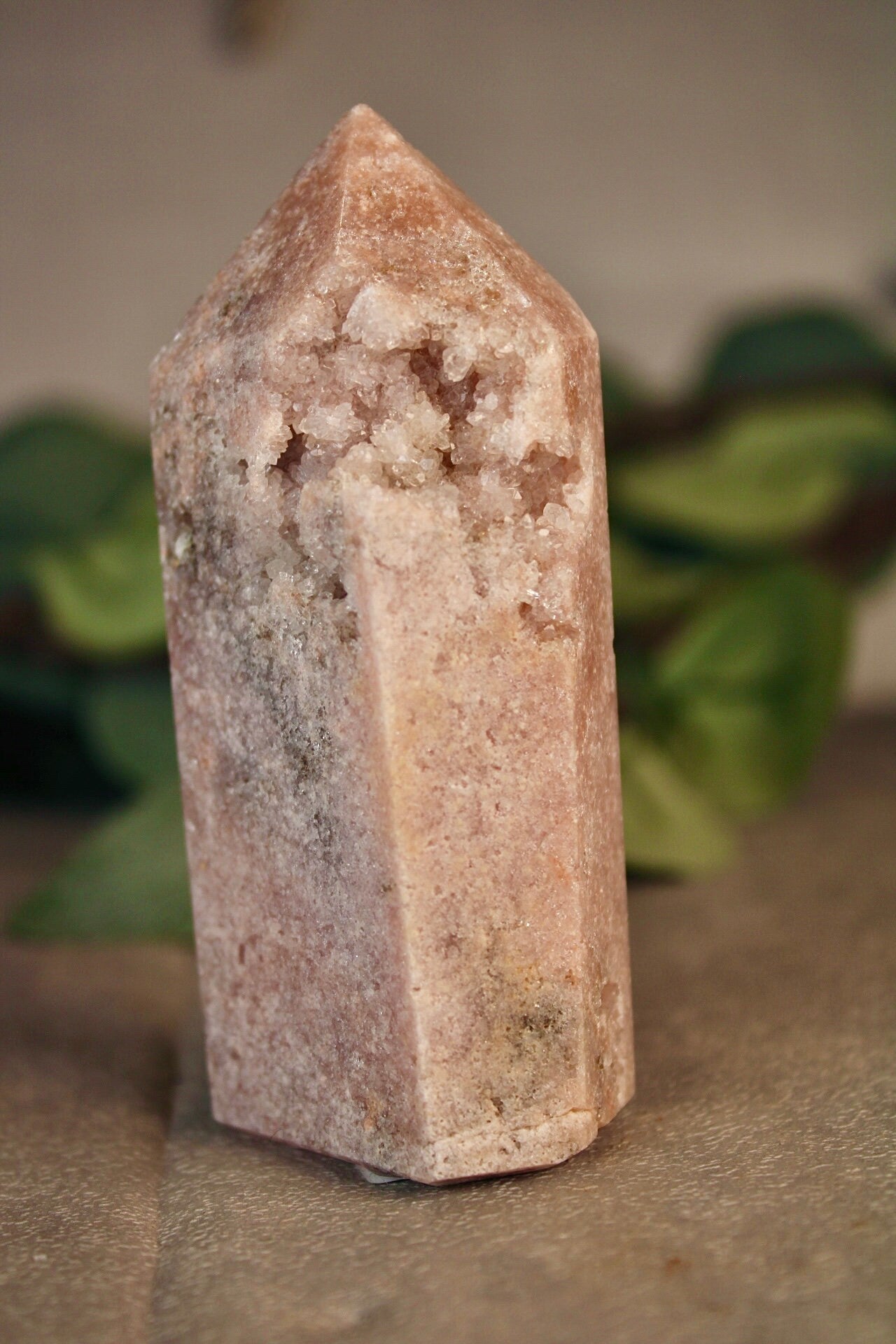 Pink amethyst tower from brazil 230g 9.5cm high