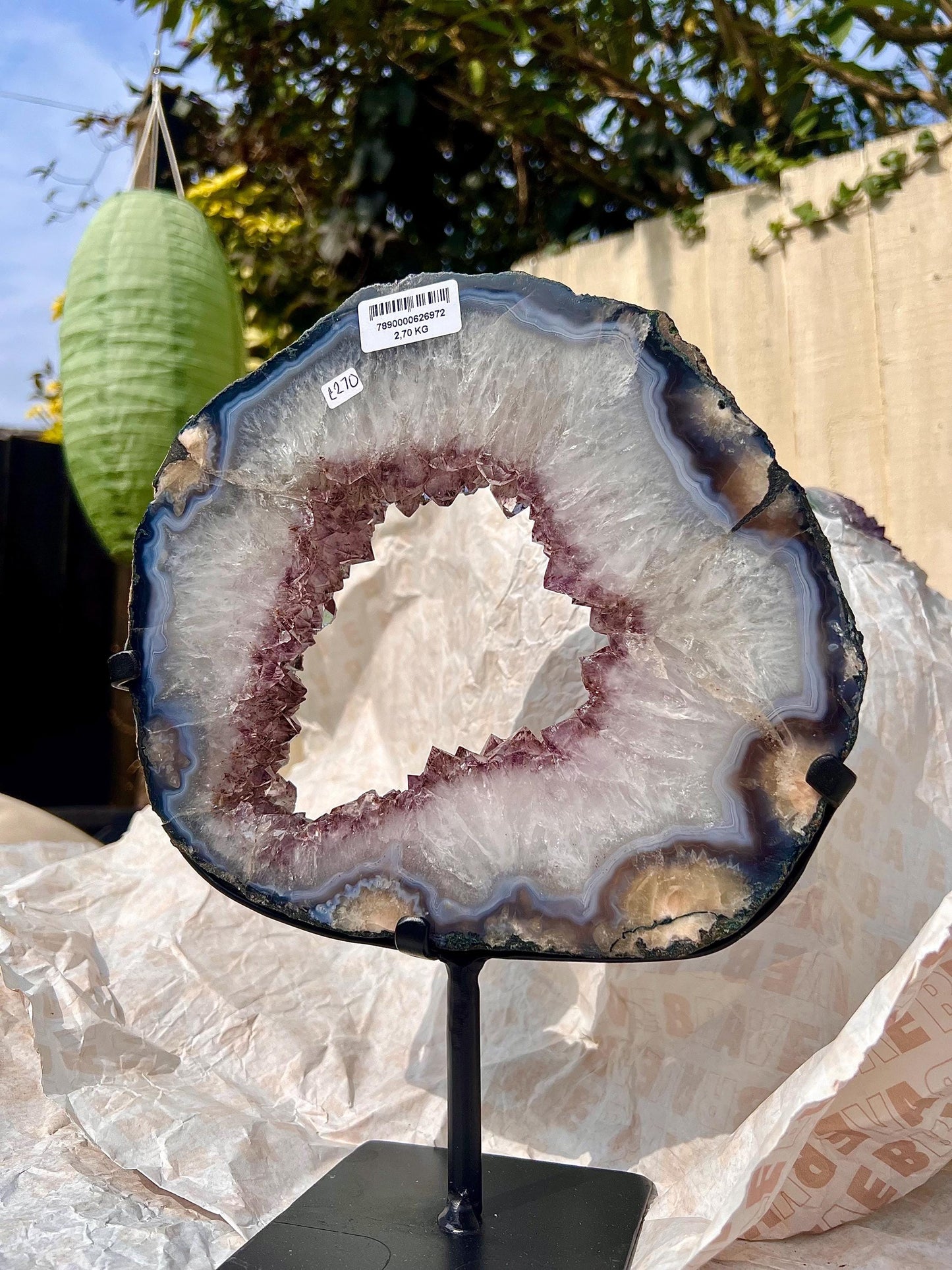 Stunning, polished amethyst portal 2.700kg