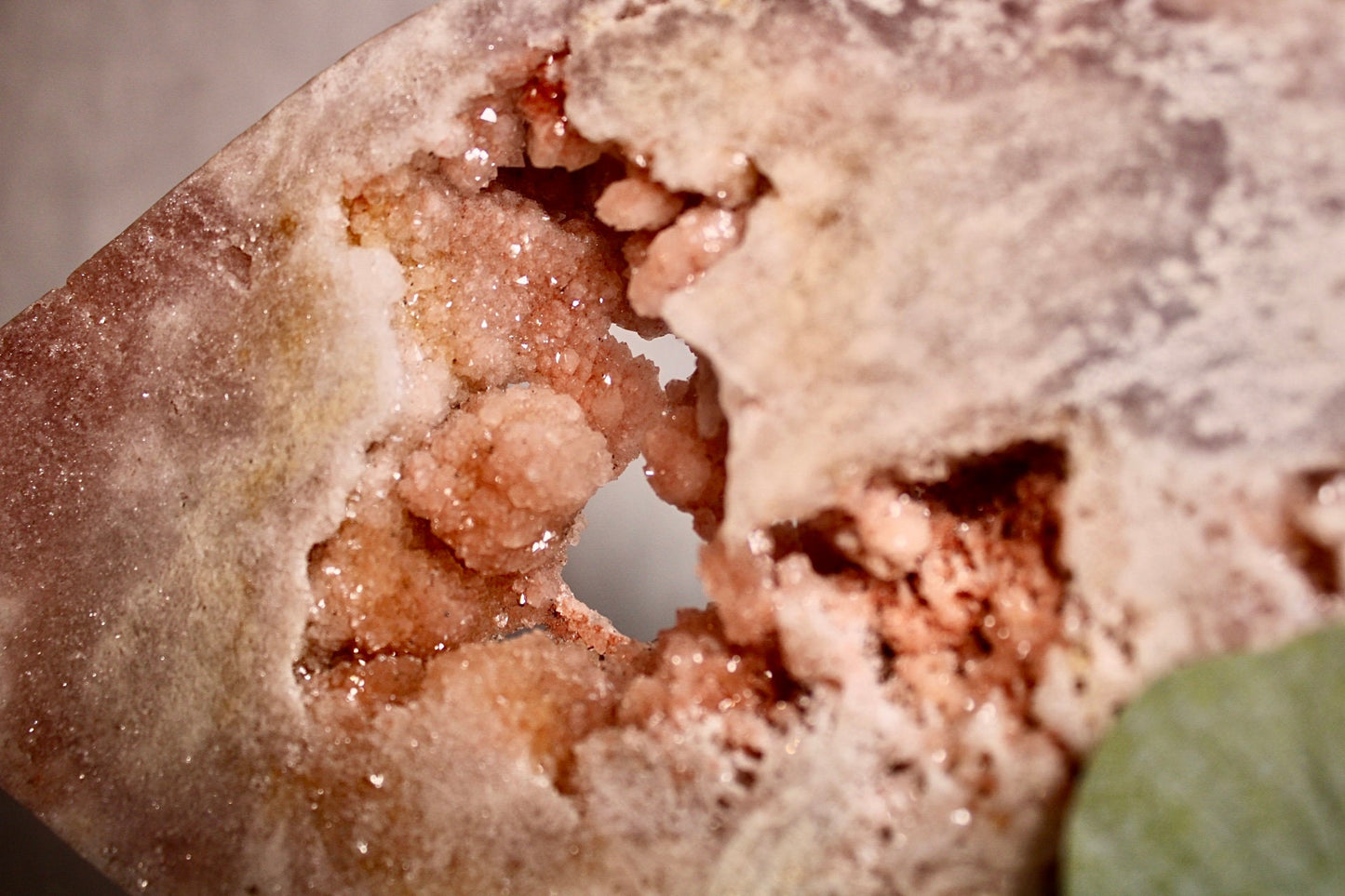 Druzy, pink amethyst eye on stand from brazil