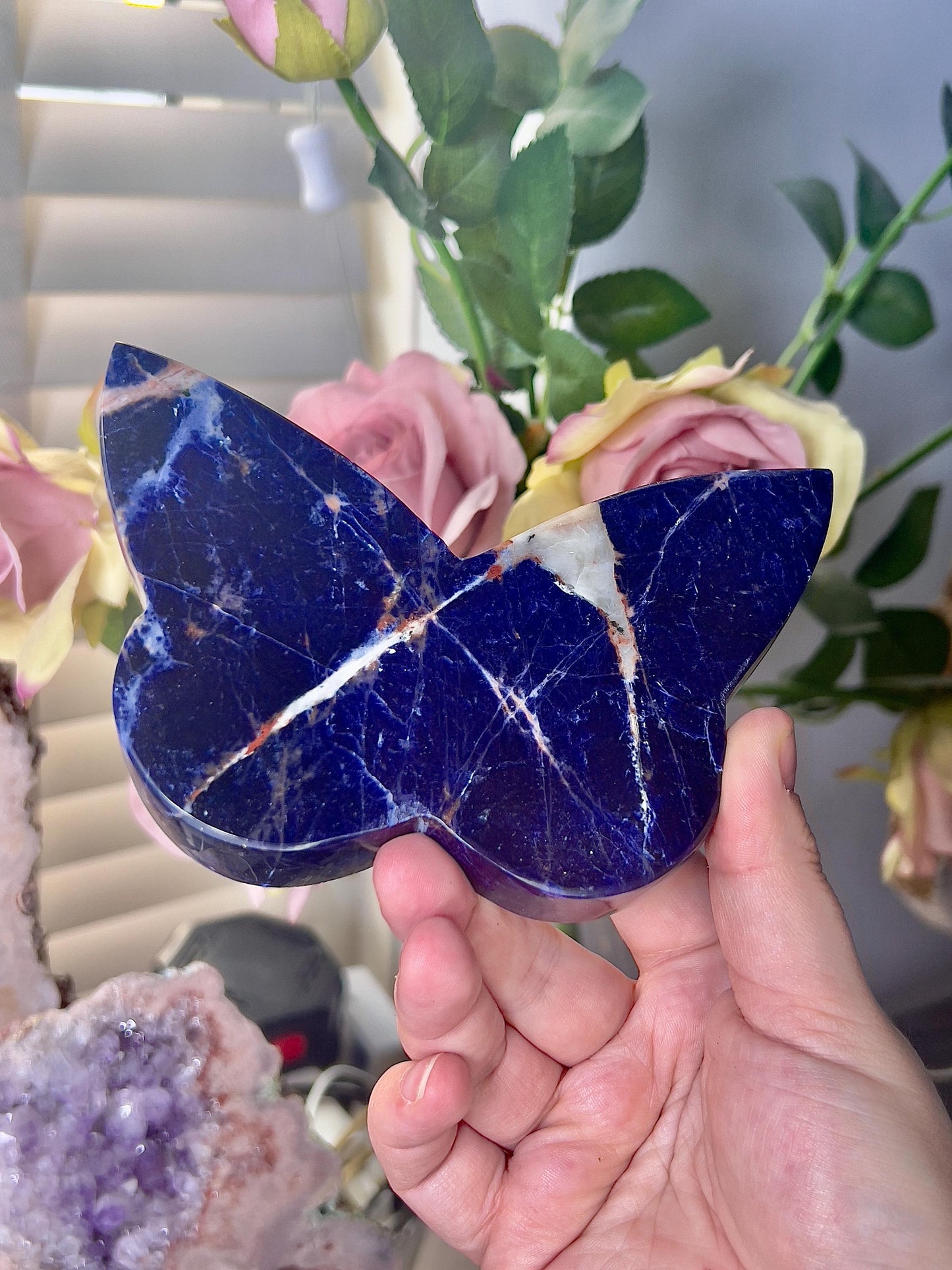 Blue sodalite butterfly (self standing)