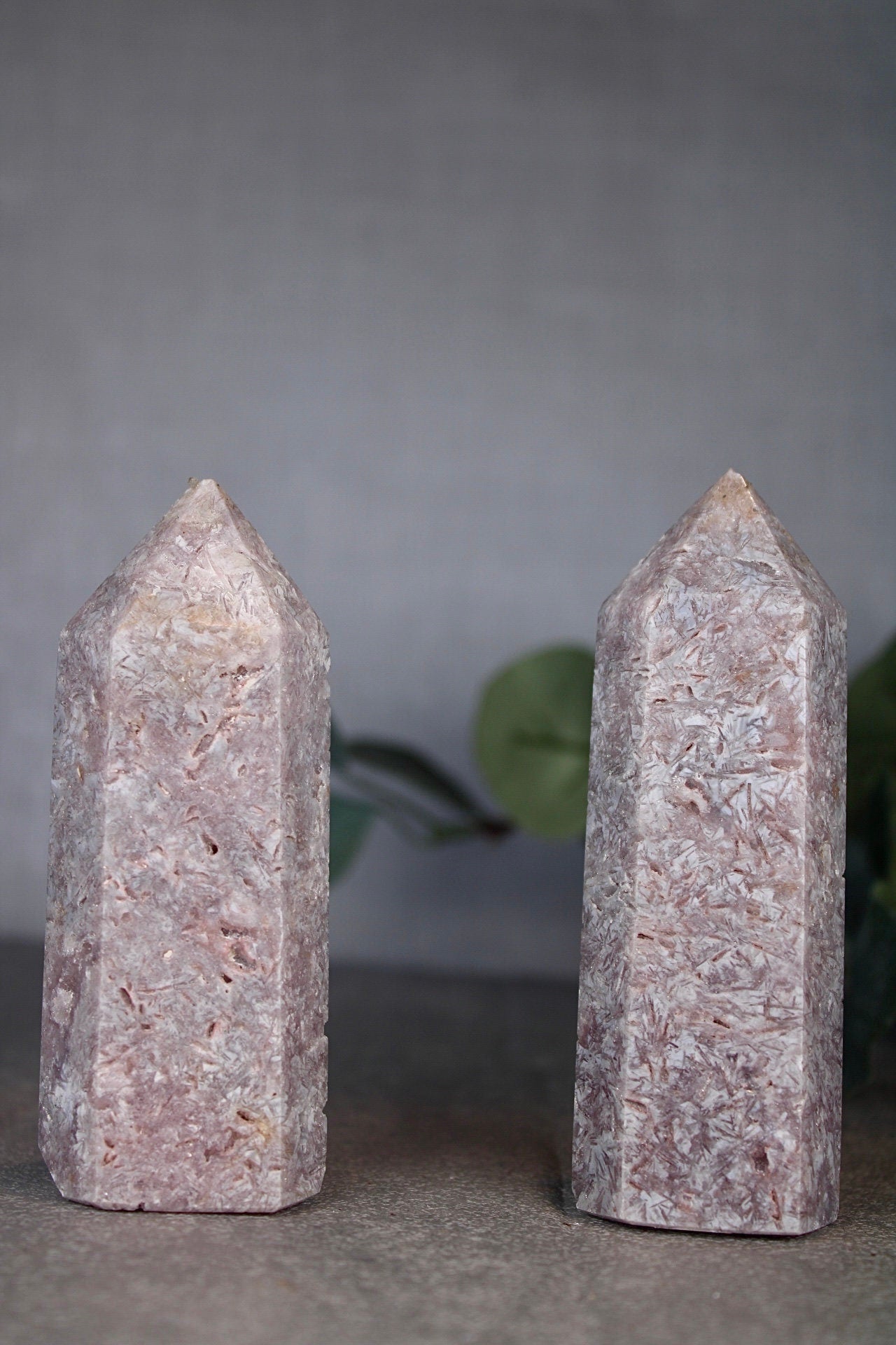 Lavender, rutile, pink amethyst towers from brazil