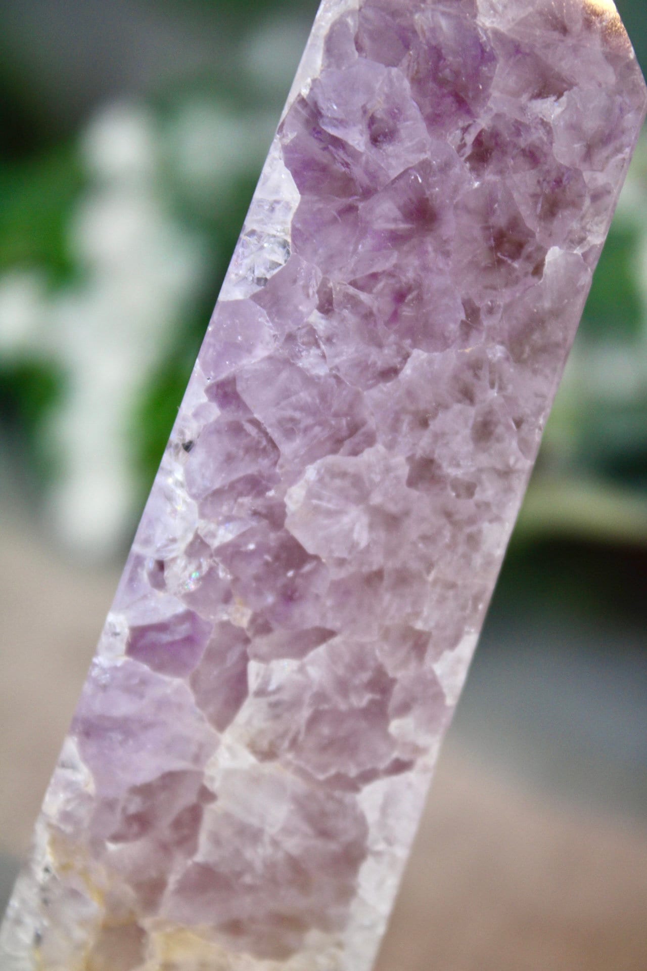 Amethyst agate 4 sided tower