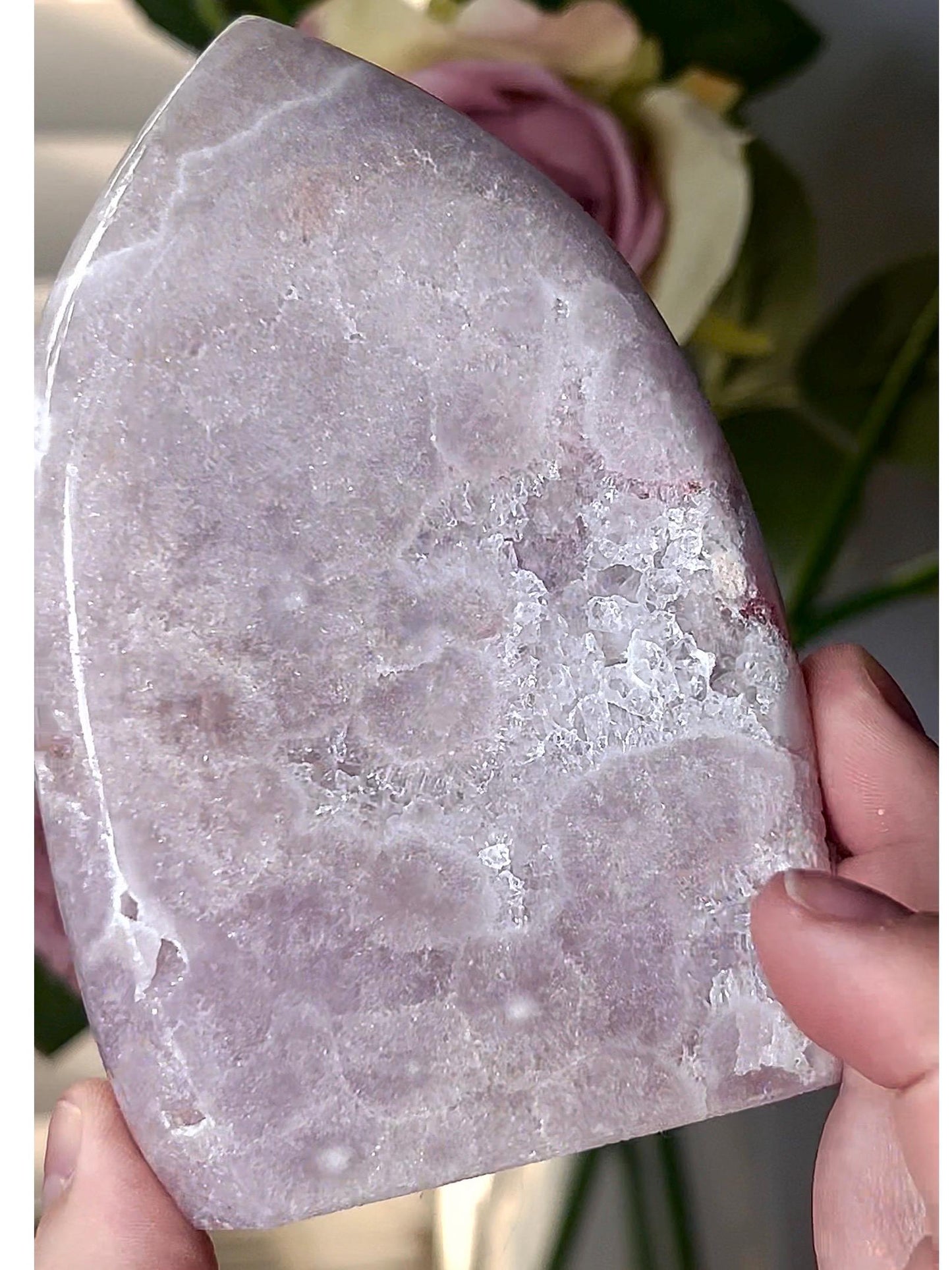 High grade, pink amethyst flame