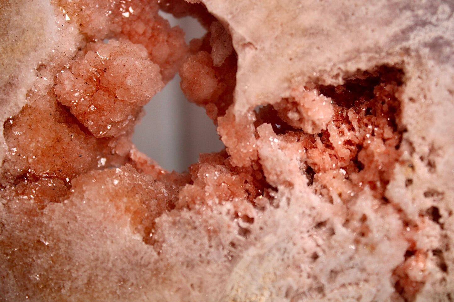 Druzy, pink amethyst eye on stand from brazil