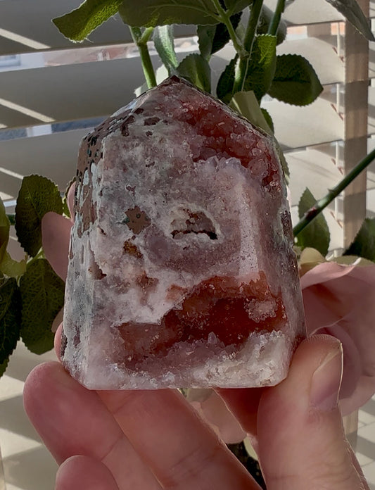 Small Pink amethyst tower