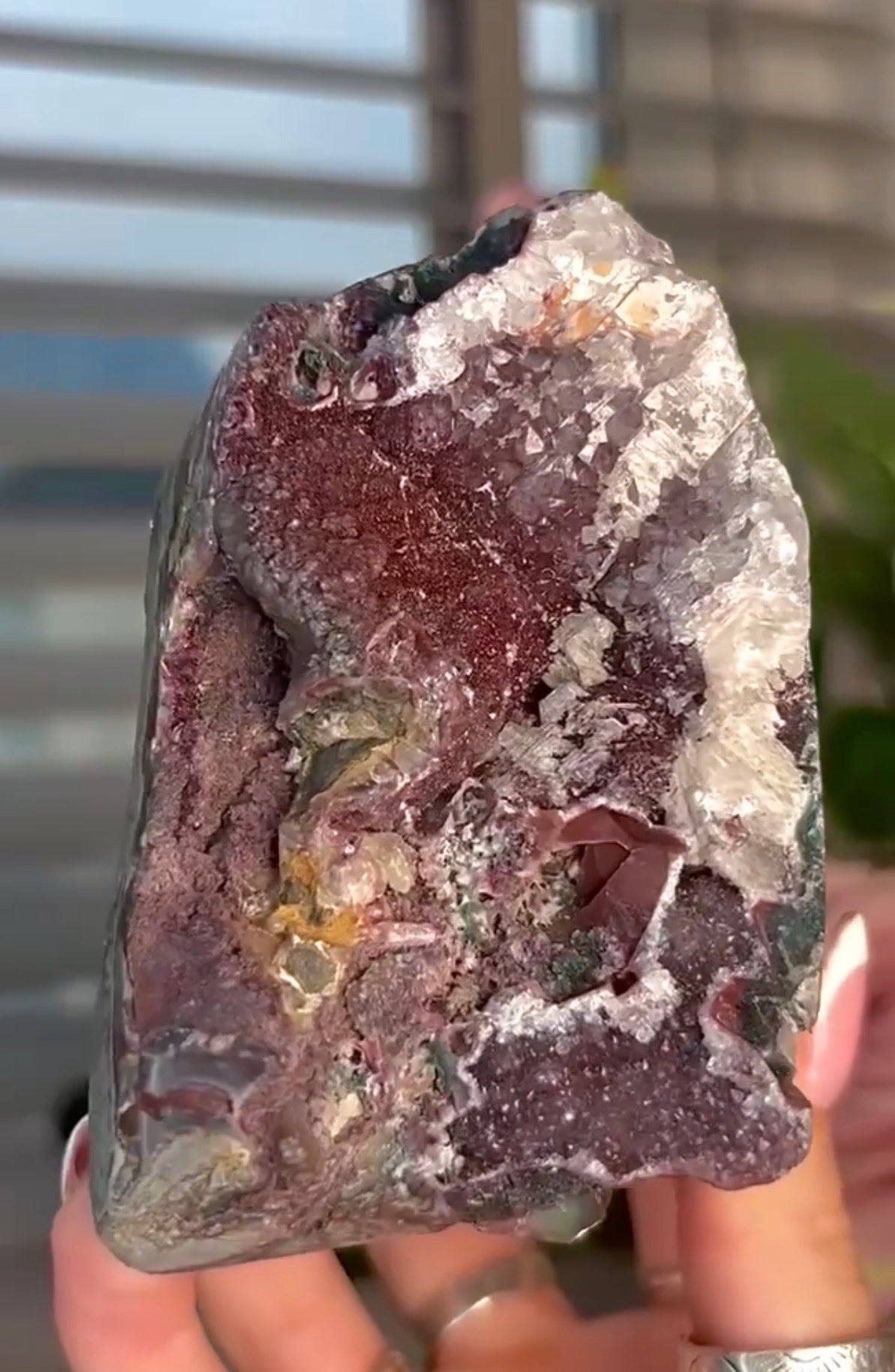One of a kind multi toned amethyst cutbase