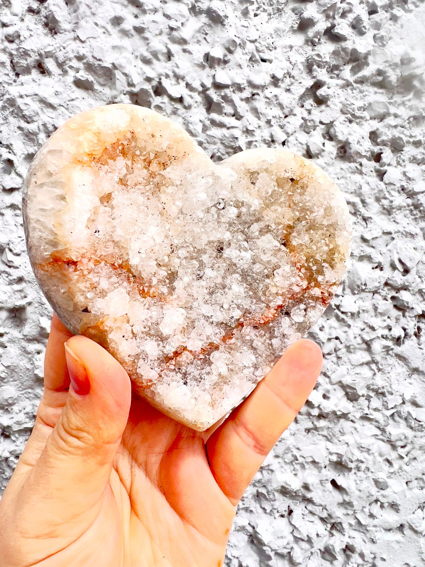 Light Green, rainbow amethsyt, agate, Sugar druzy, heart with stand