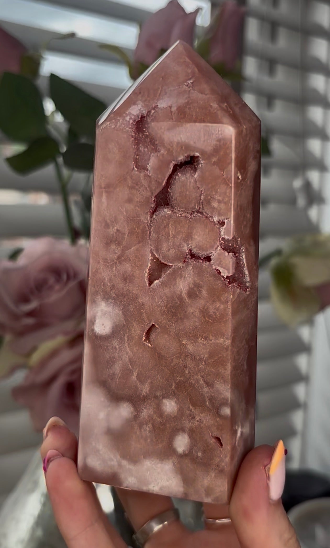 Beautiful, Pink amethyst tower