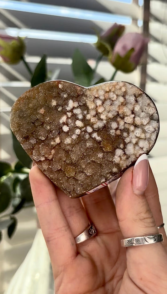 Uruguay amethyst heart - comes with stand