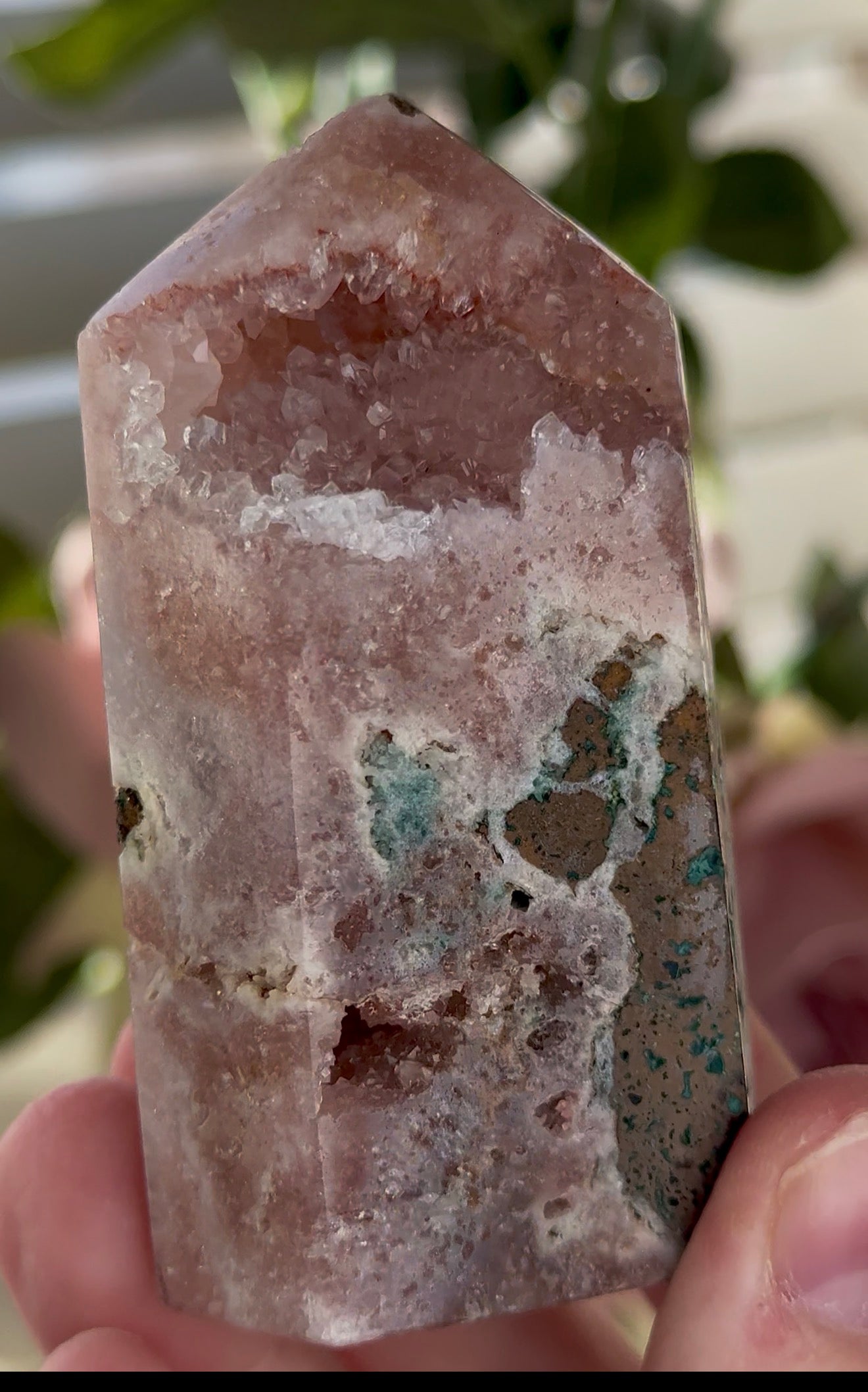 Small Pink amethyst tower