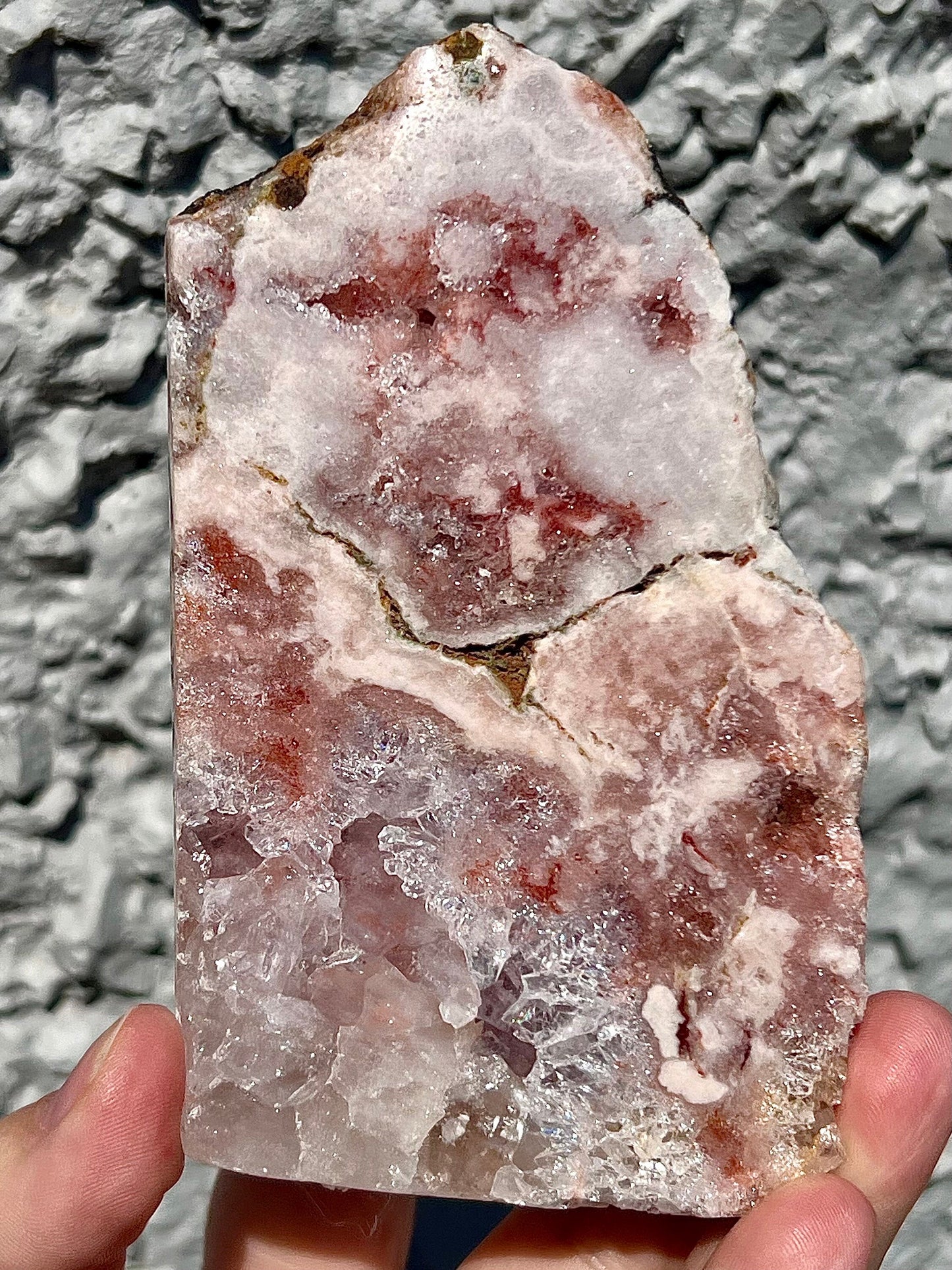 high grade, pink amethyst, Chonky, slab