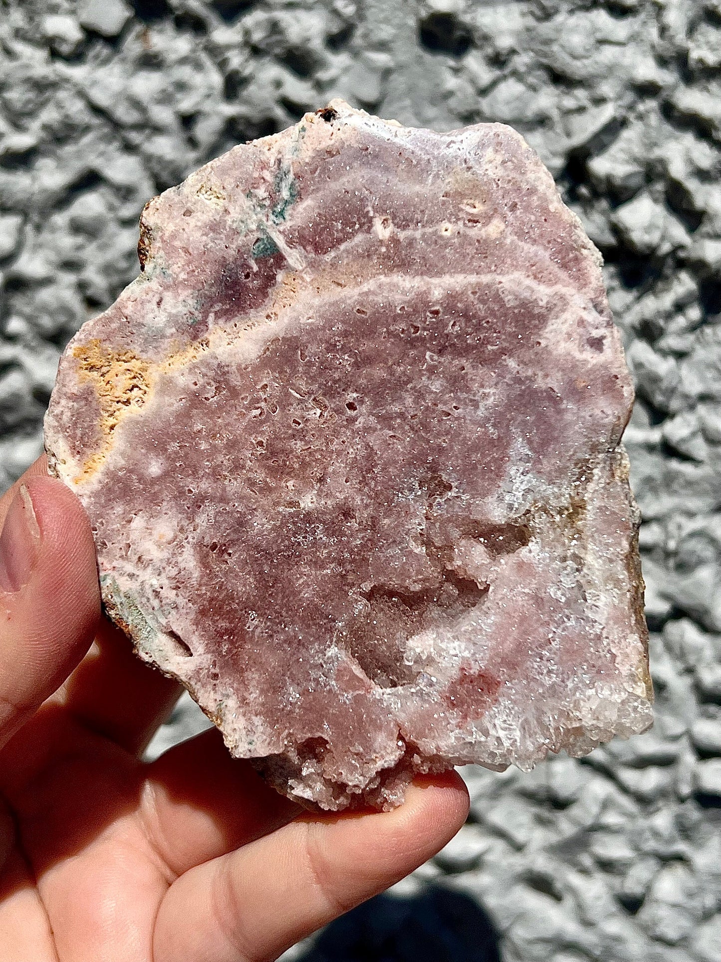 pink amethyst slab