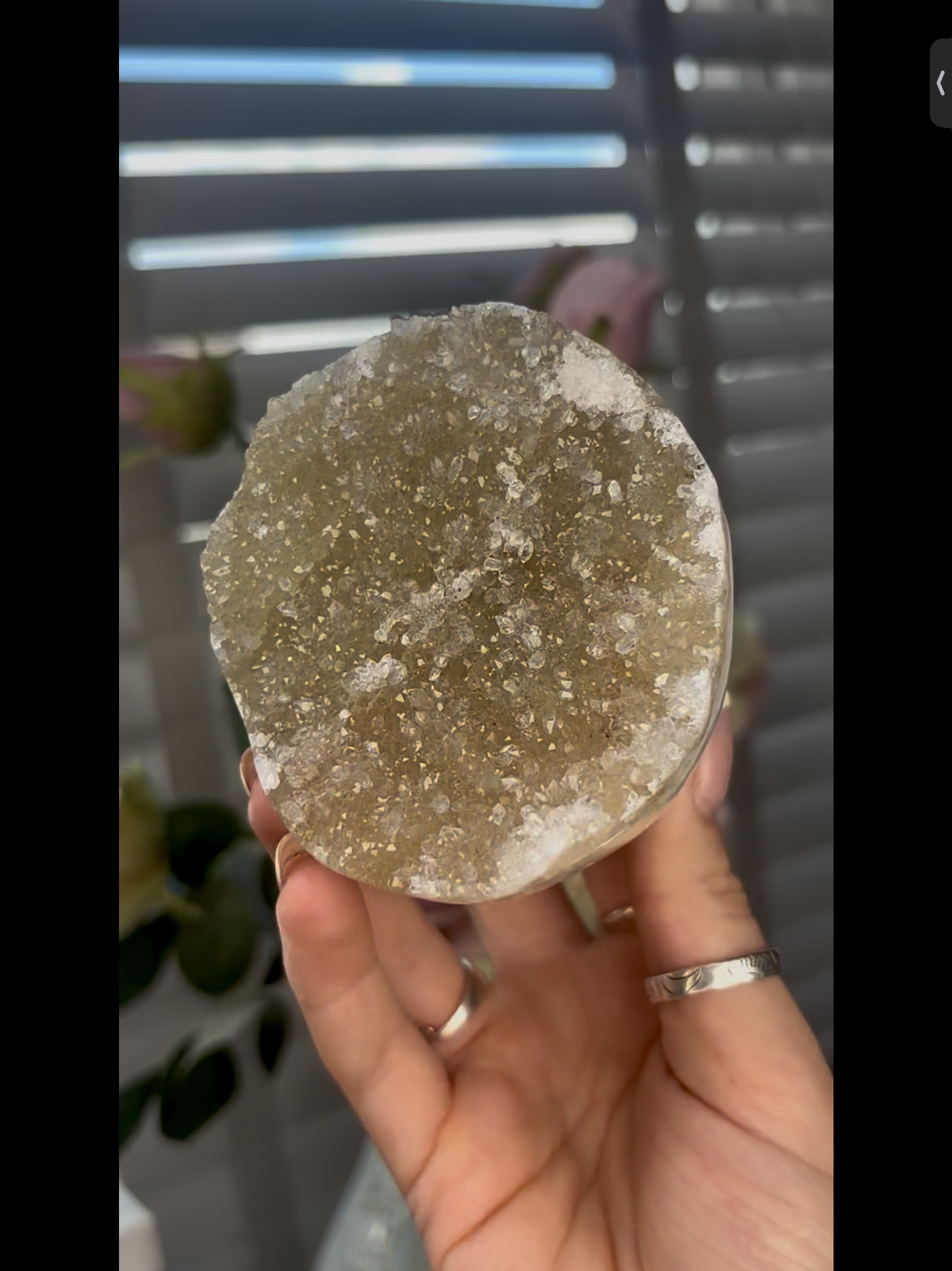 High grade, beautiful, Amethyst agate Freeform/mushroom with green druzy 605g