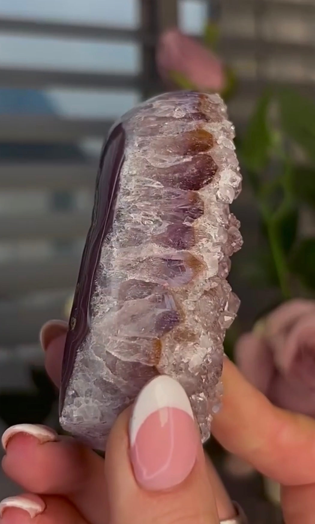 rainbow amethyst agate cutbase