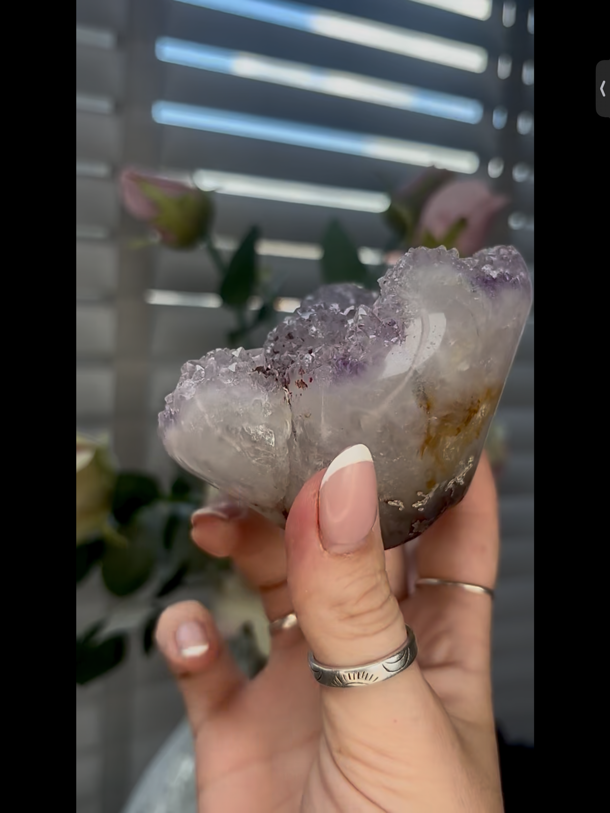 High grade, beautiful, Amethyst agate Freeform/mushroom 445g