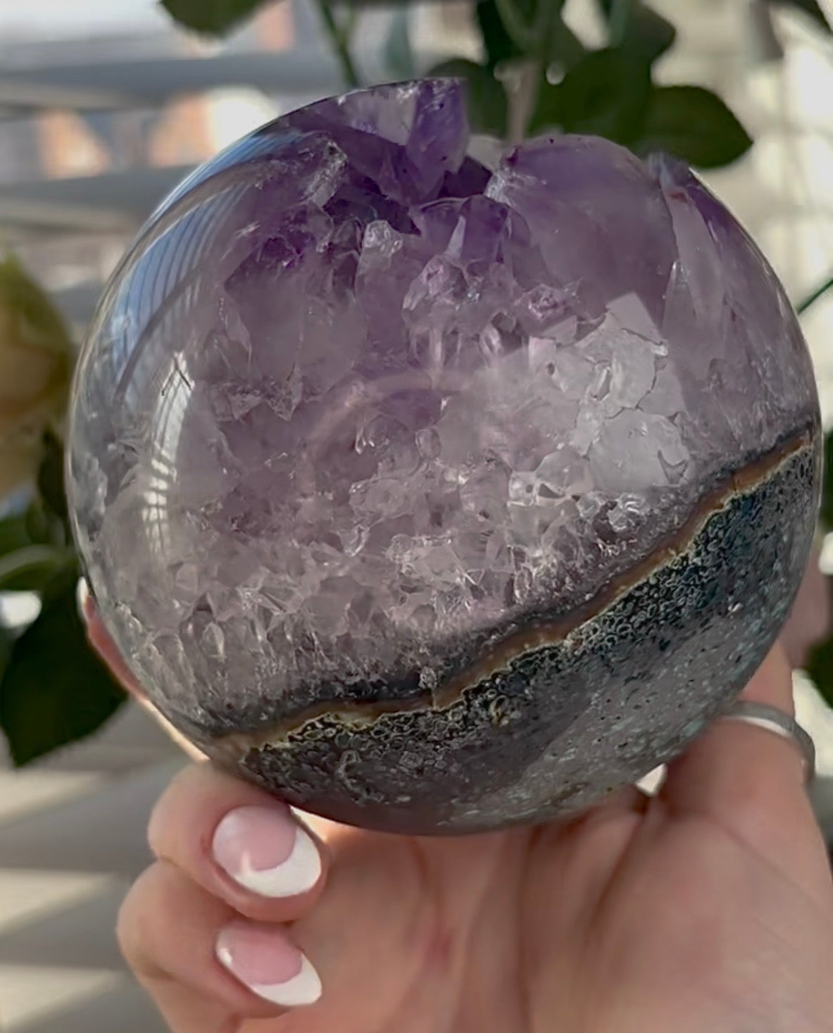 Gorgeous, large, statement amethyst sphere