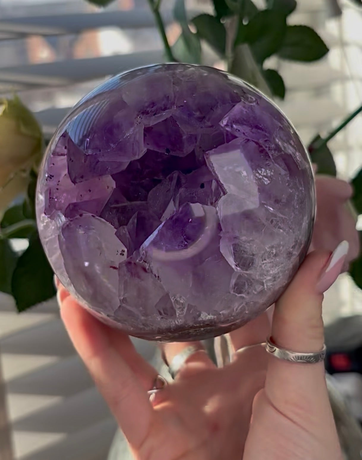 Gorgeous, large, statement amethyst sphere