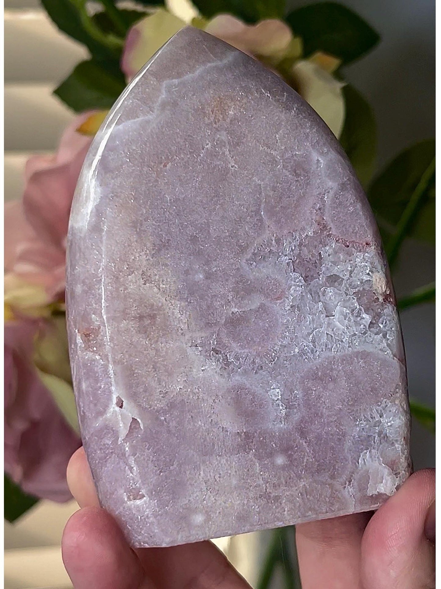 High grade, pink amethyst flame