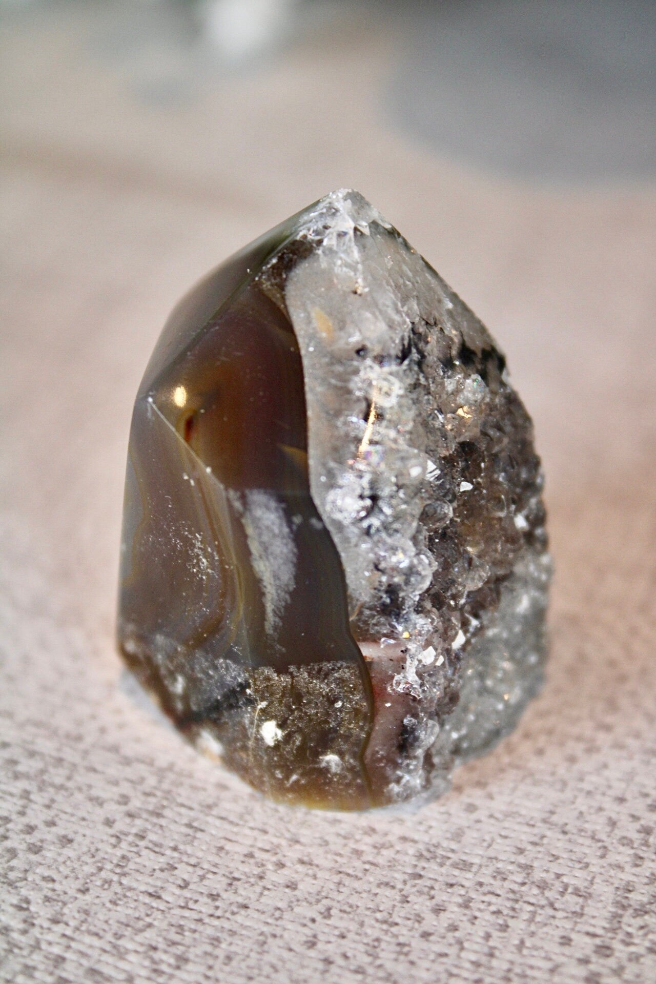 Mini druzy agate tower