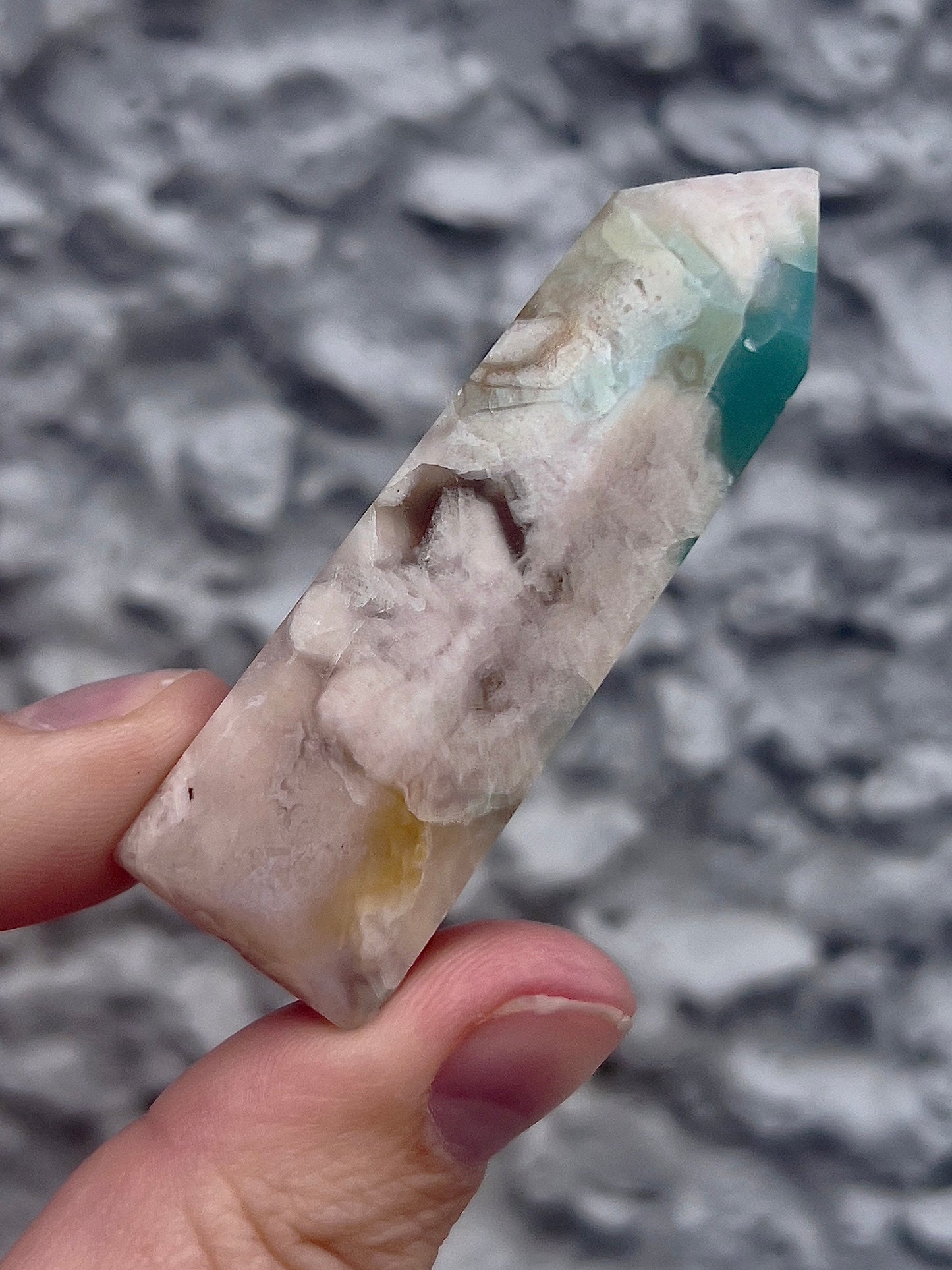 green flower agate tower