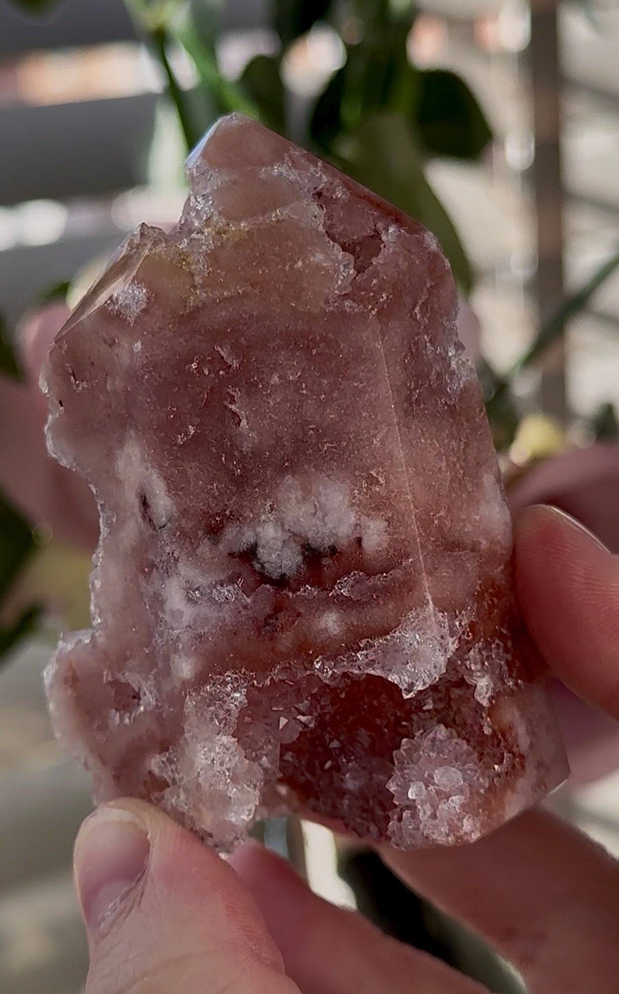Druzy Pink amethyst tower