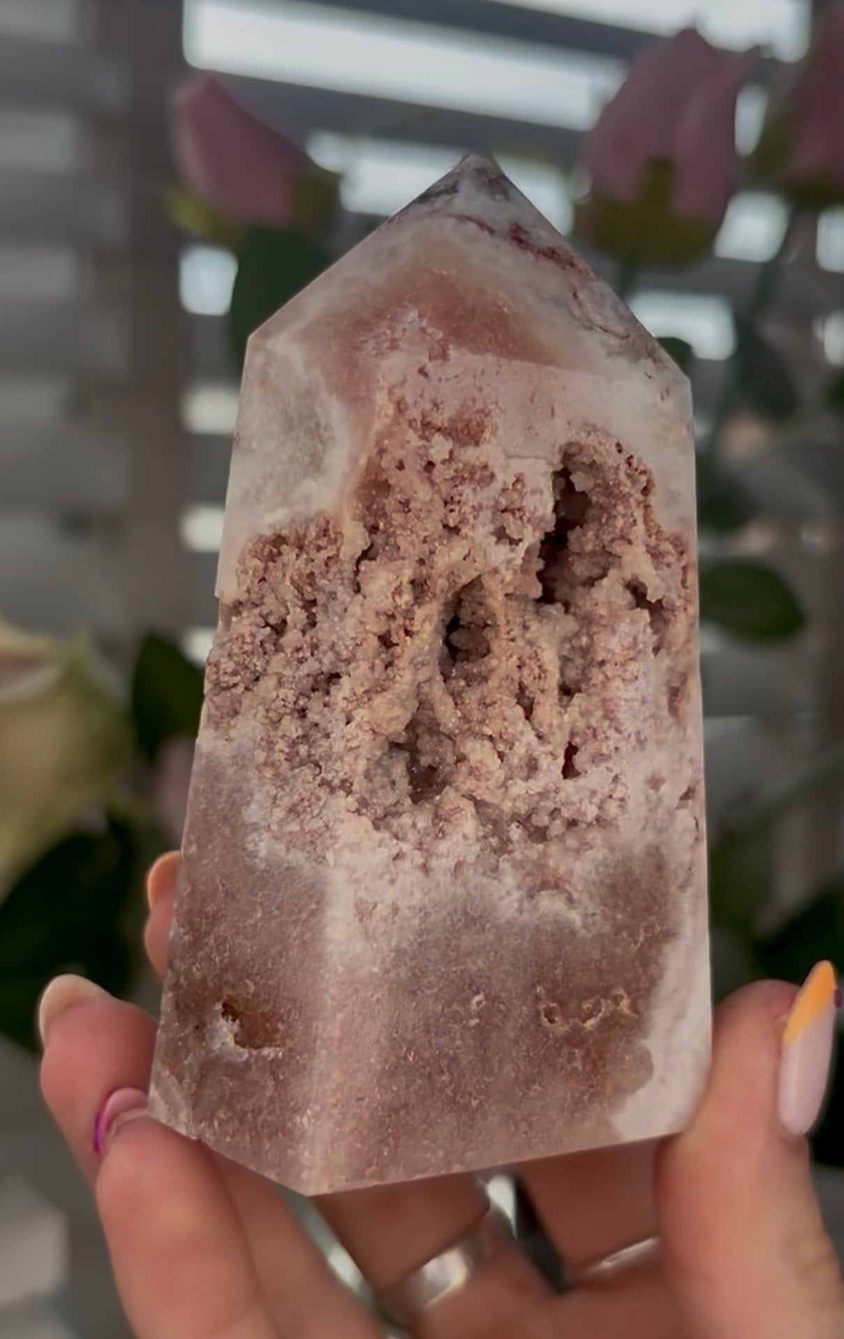 Beautiful, Pink amethyst tower