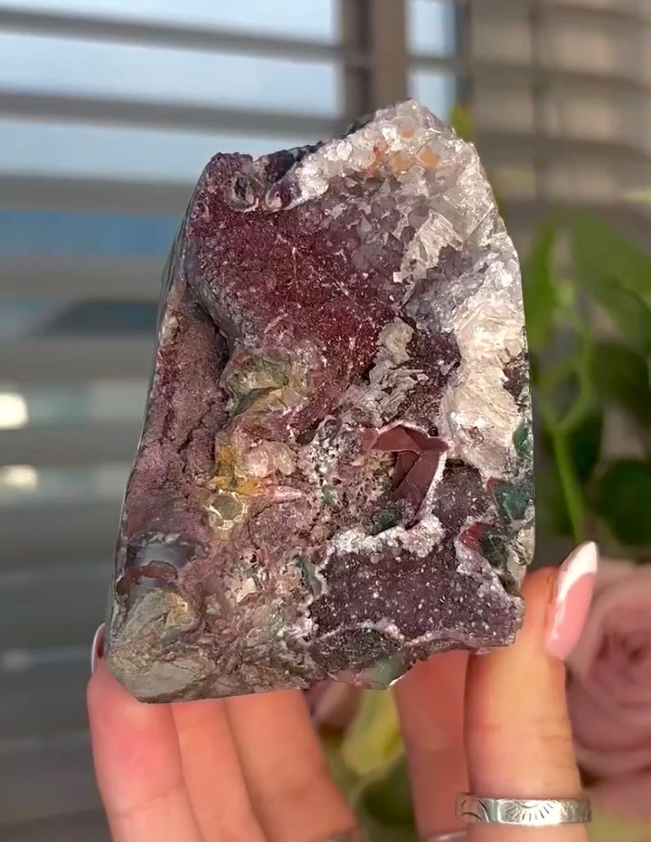 One of a kind multi toned amethyst cutbase