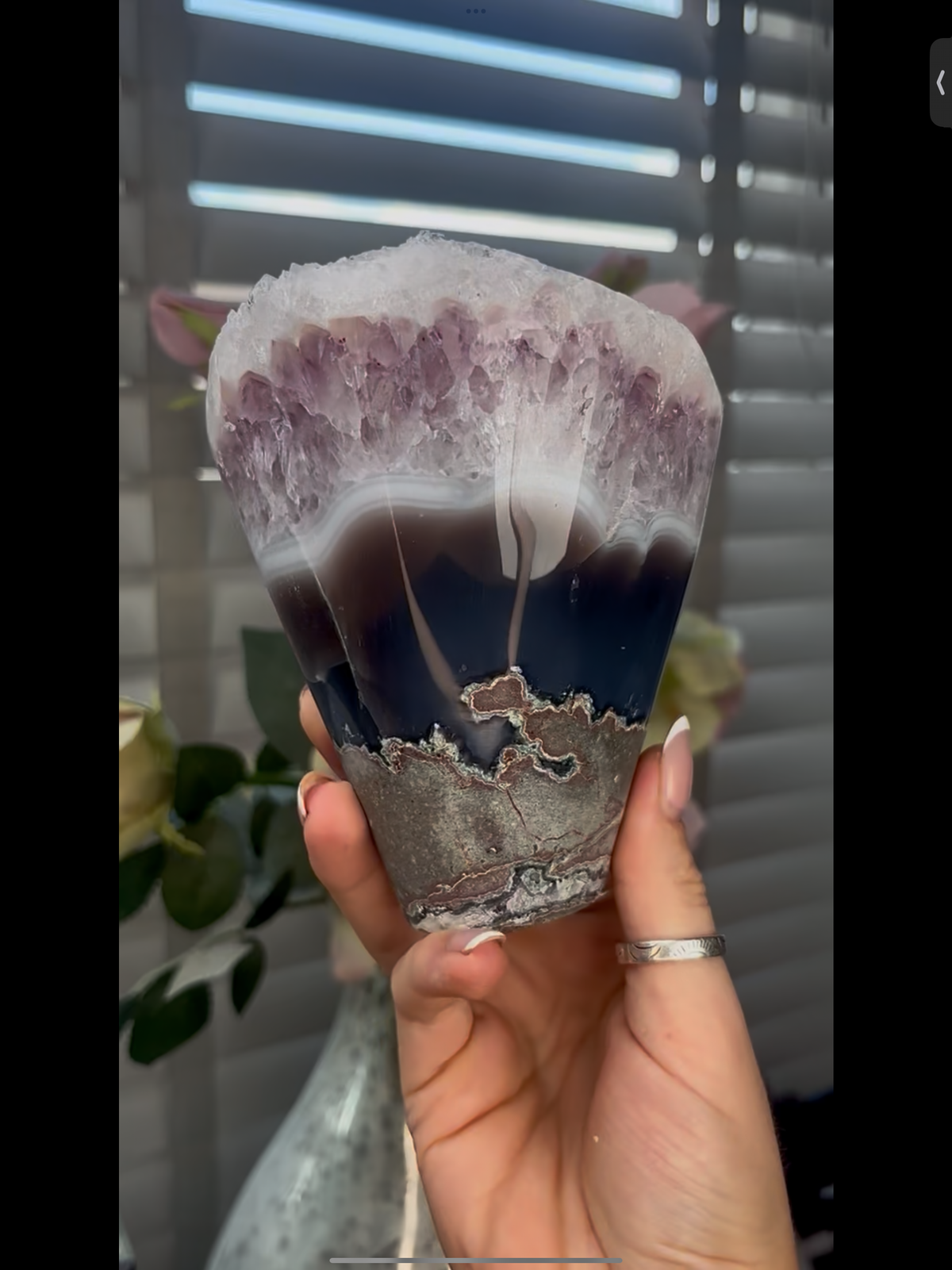 High grade, beautiful, Amethyst agate Freeform/mushroom 1.270kg