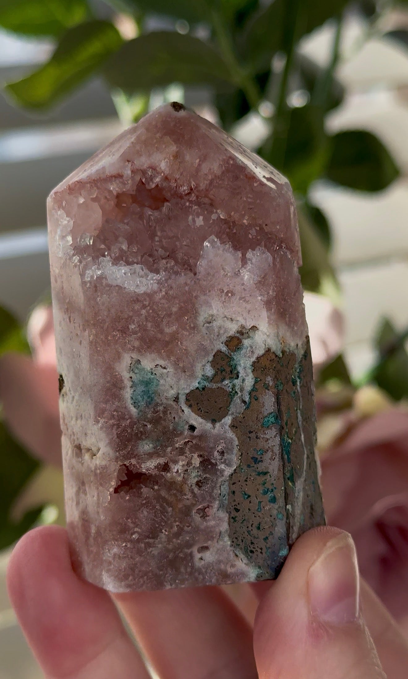 Small Pink amethyst tower