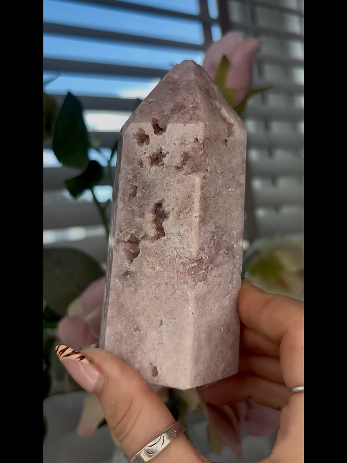Beautiful, chunky Pink amethyst tower 480g
