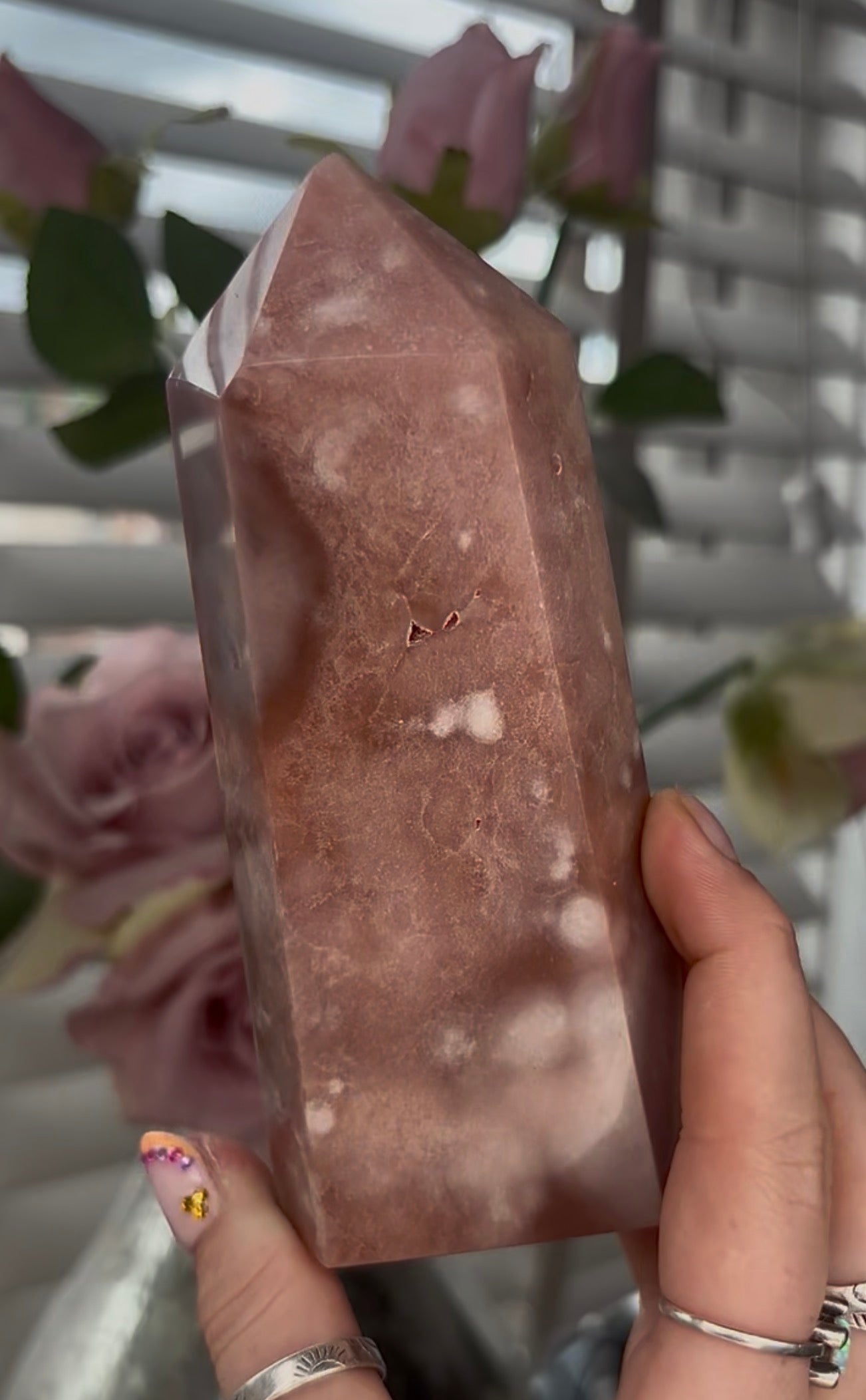 Beautiful, Pink amethyst tower
