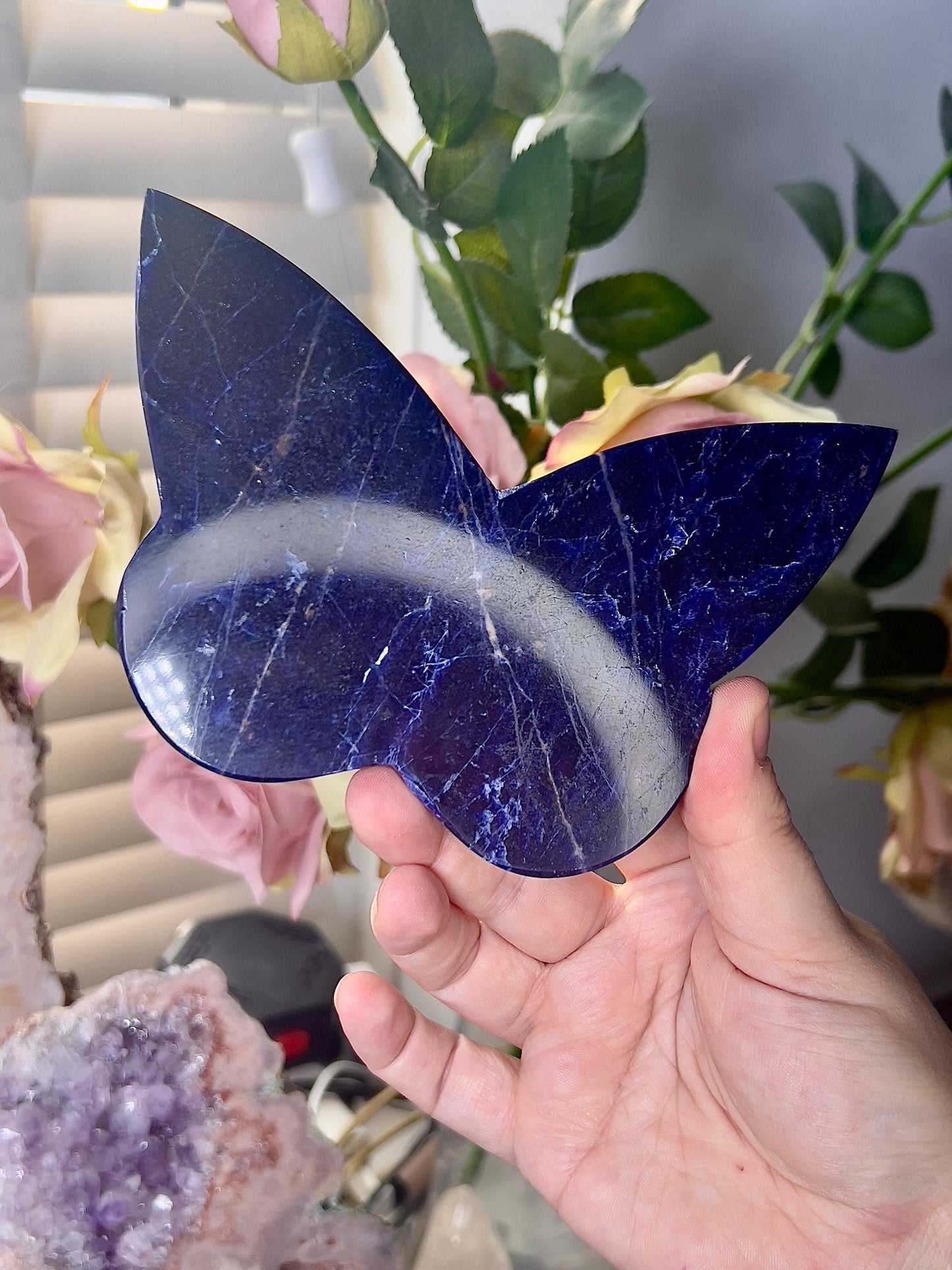 Blue sodalite butterfly (self standing)