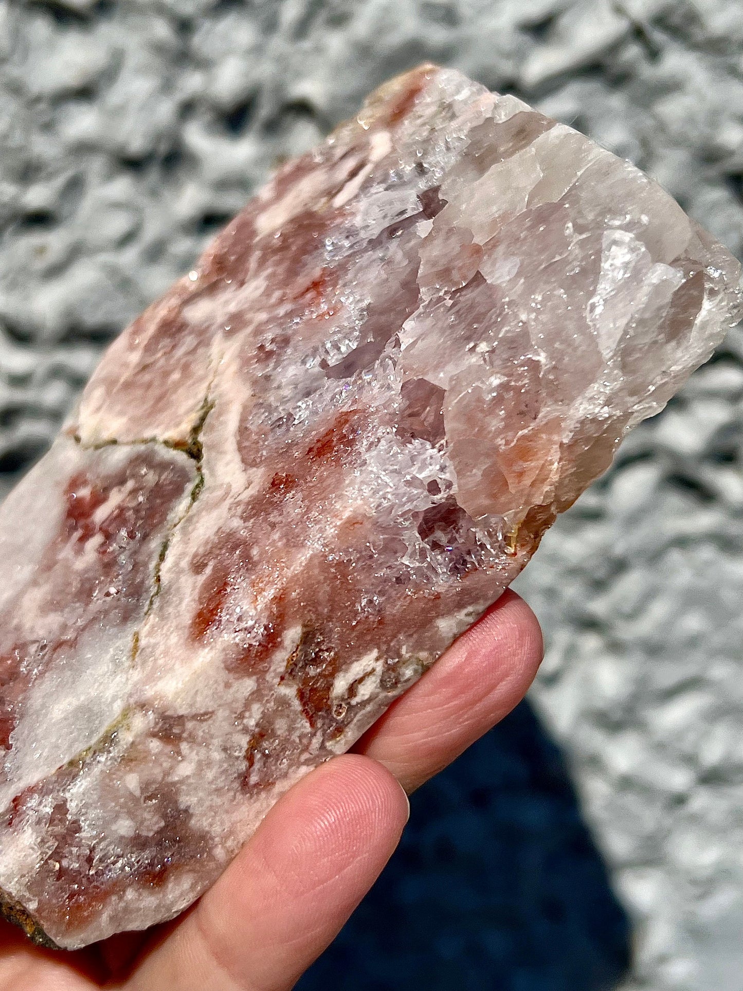 high grade, pink amethyst, Chonky, slab