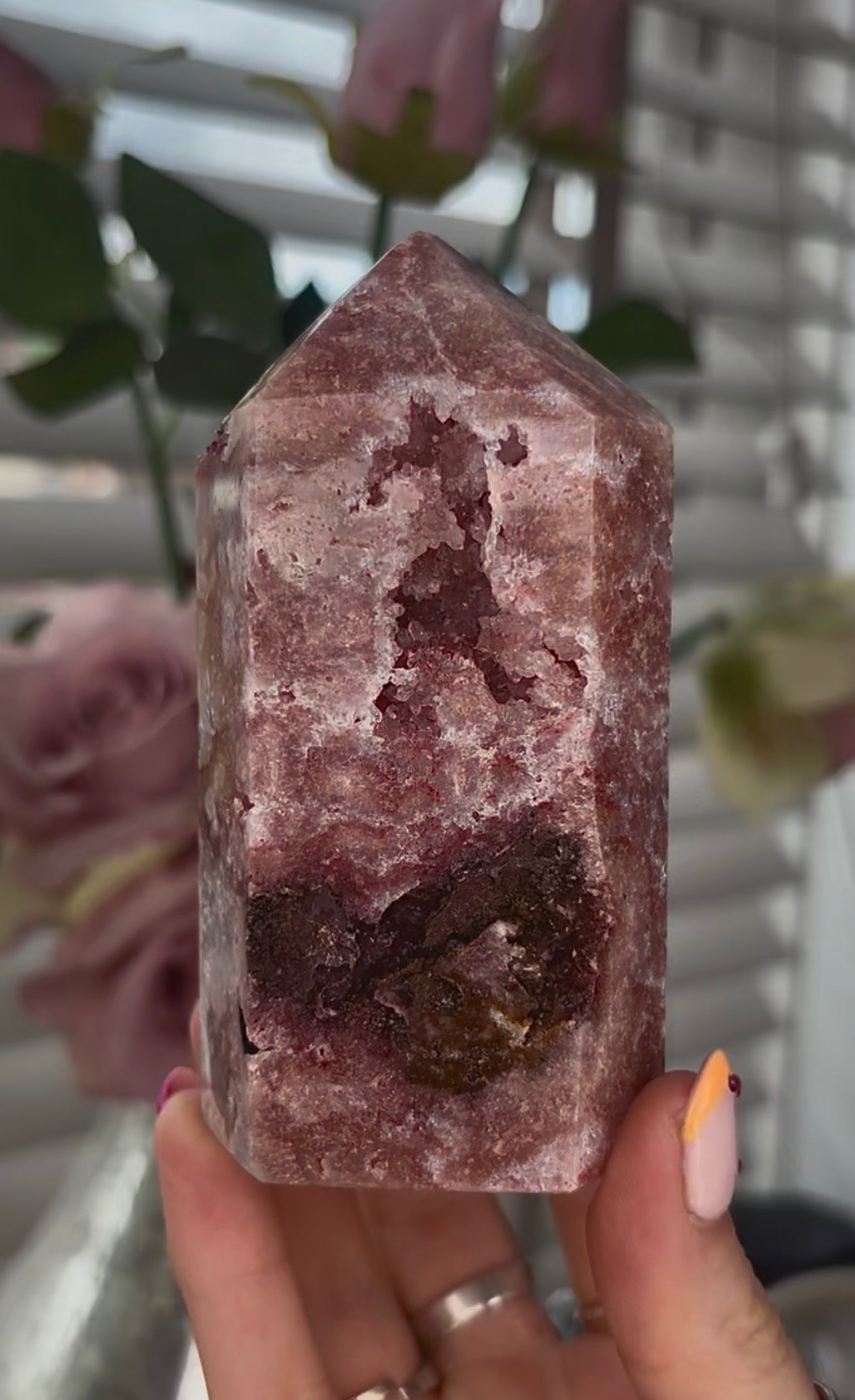 Beautiful, Pink amethyst tower