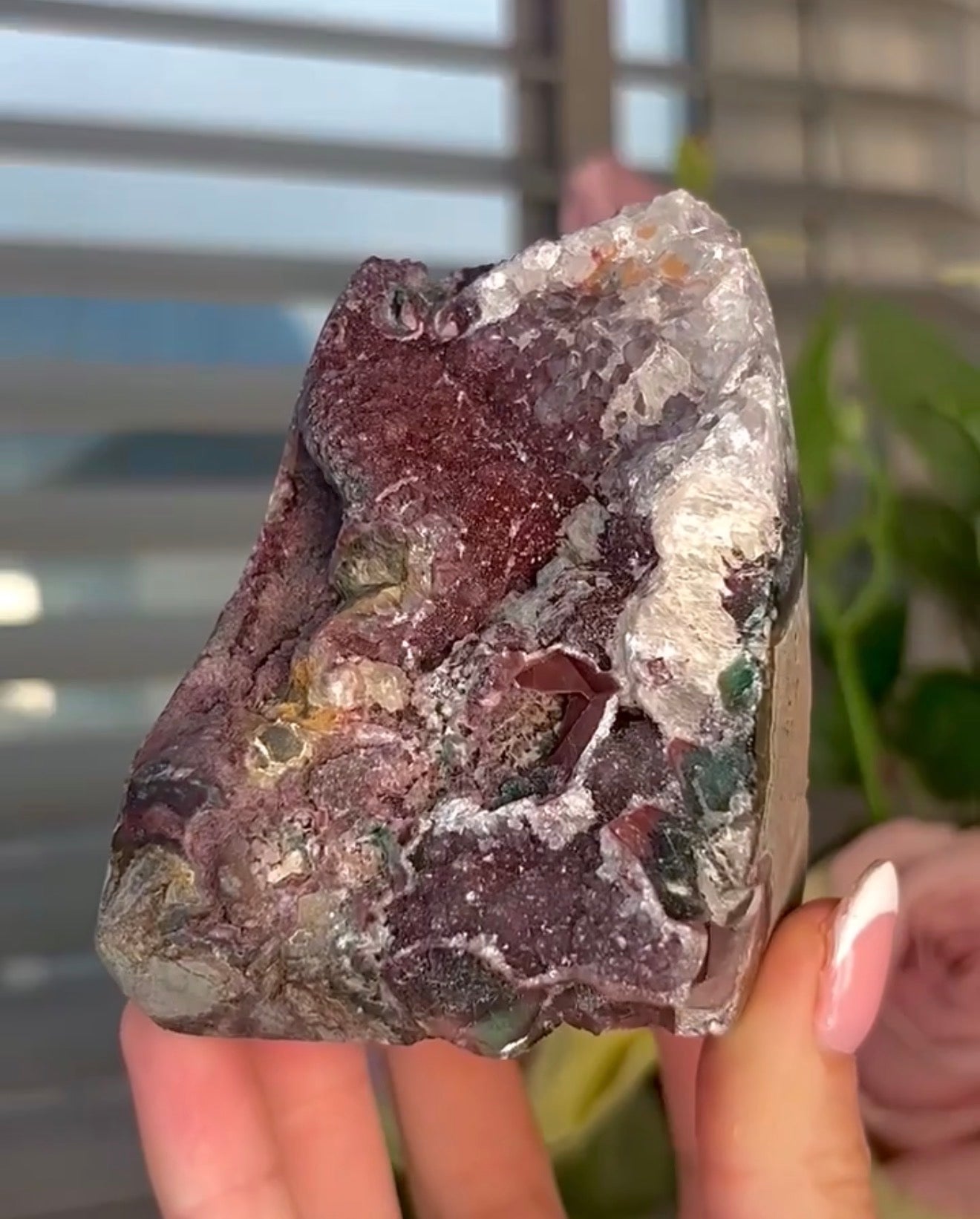 One of a kind multi toned amethyst cutbase